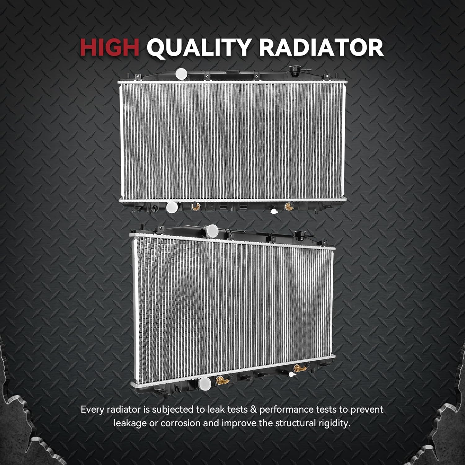 Side view of YITAMOTOR Aluminum Radiator - Direct Fit for 2008-2012 Honda Accord & 2012-2015 Crosstour | 2.4L L4 Engine