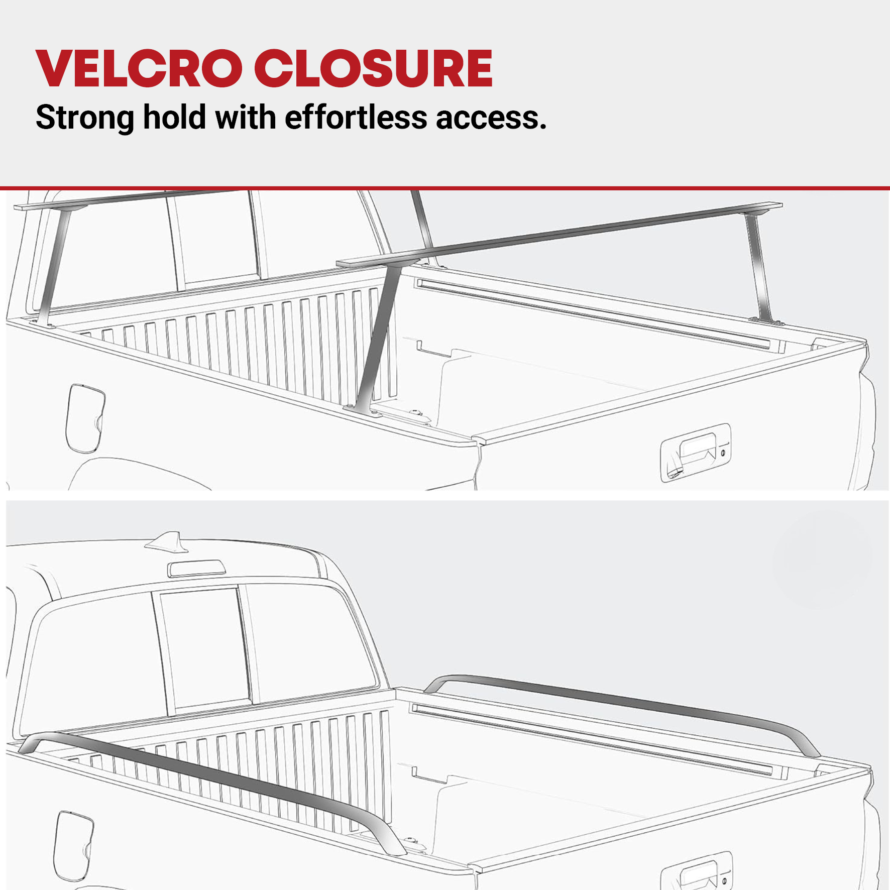 Side view of Soft Tri-Fold Truck Bed Tonneau Cover Compatible with Toyota Tundra 2022 2023 2024 2025 2026 (Excl. Trail Edition), 5.5 ft Bed with Deck Rail System