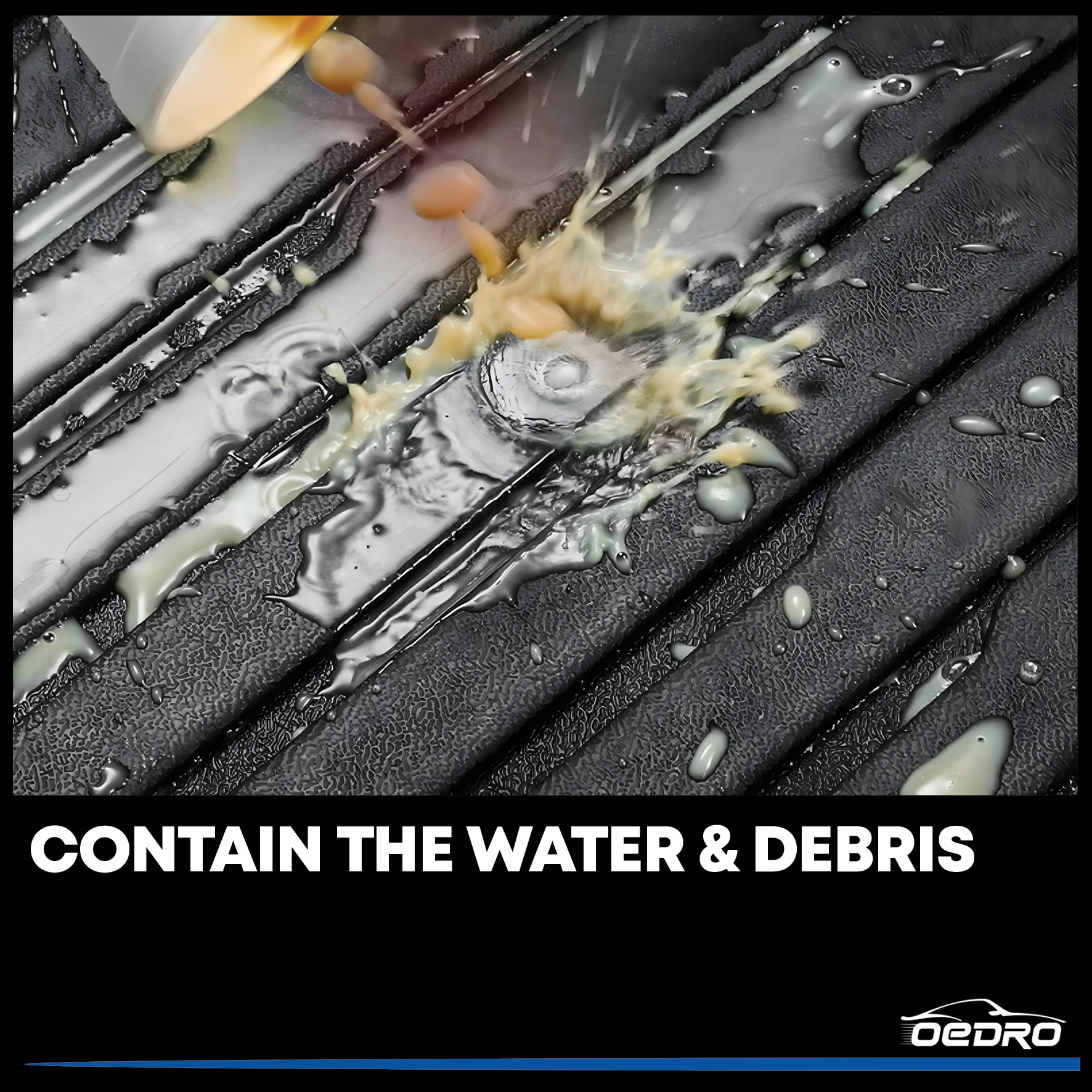 Side view of OEDRO Floor Mats for 2015-2021 Ford Transit-150/250/350 (No Transit Connect)