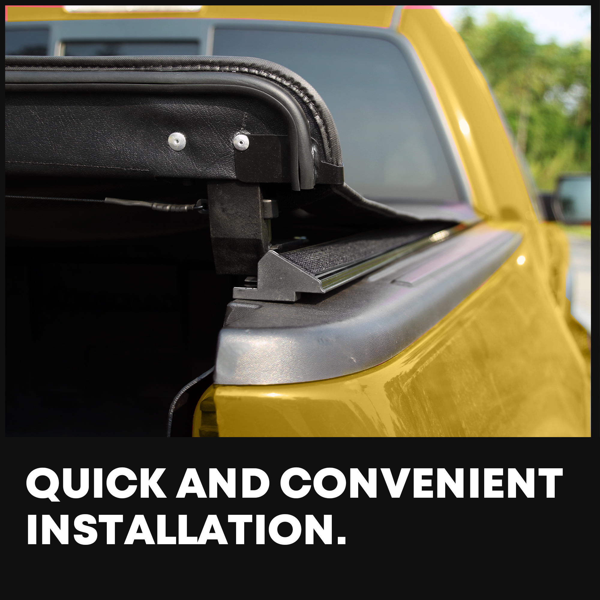 Side view of YITAMOTOR® 1999-2016 Ford F-250 F-350 F250 F350 Super Duty Soft Roll Up Tonneau Cover, Styleside 6.75 ft Bed