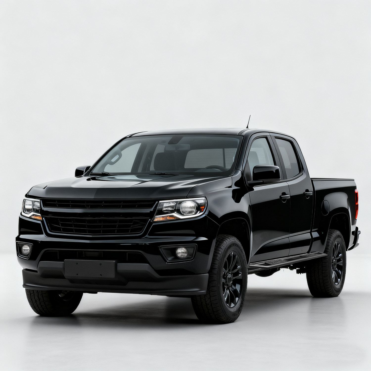 Side view of OEDRO 6" Running Boards for 2015-2026 Chevy Colorado/GMC Canyon Crew Cab, Textured Black Side Step Nerf Bars