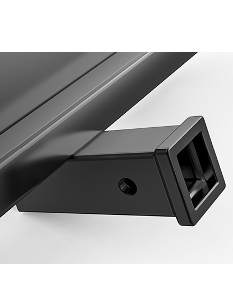 With 2" trailer receiver hitch receiver