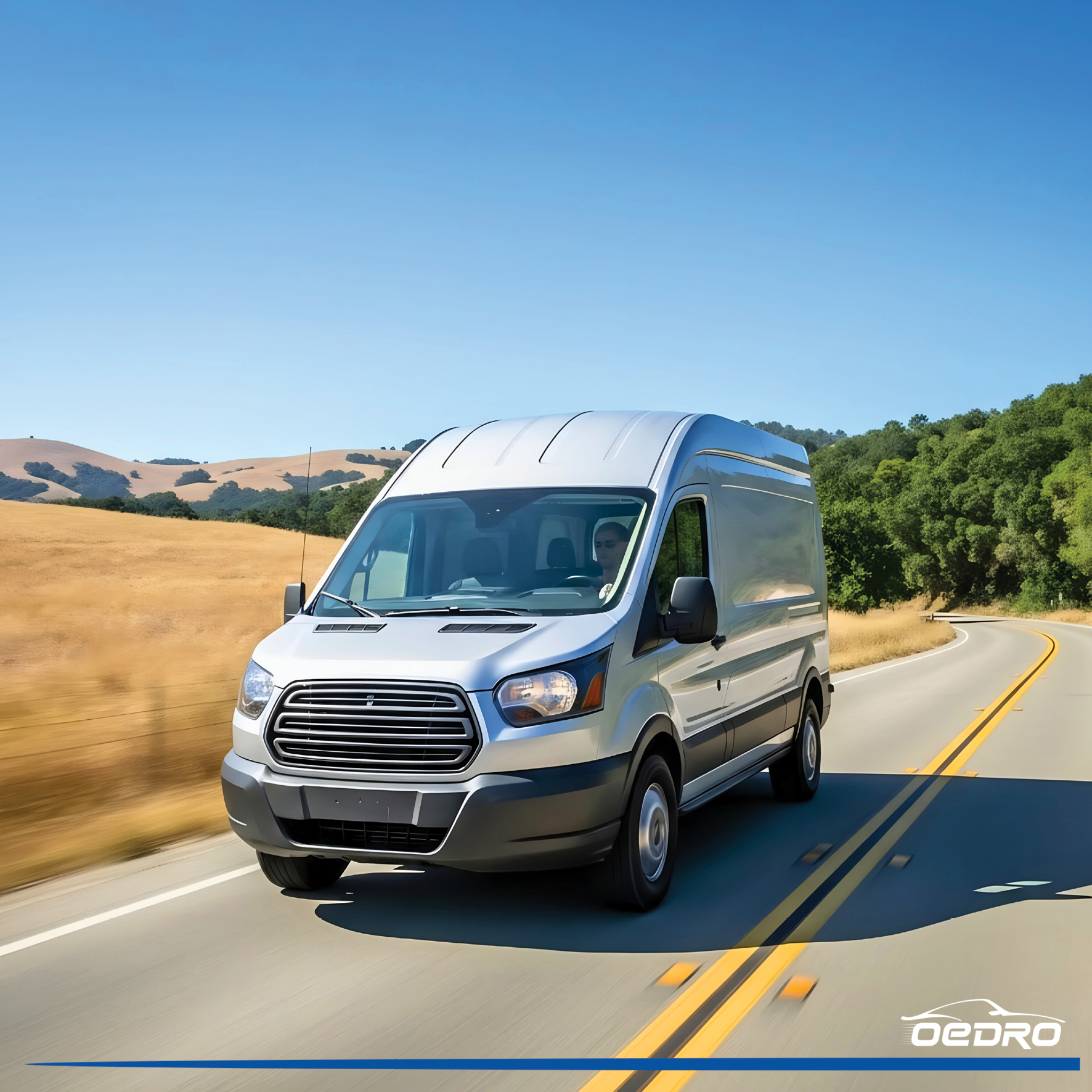 Side view of OEDRO Floor Mats for 2015-2021 Ford Transit-150/250/350 (No Transit Connect)