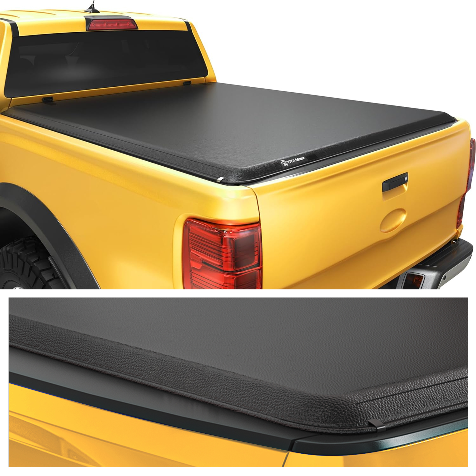 Side view of Roll-Up Truck Bed Cover for Ford Maverick 2022–2026, Fits 4.5FT Bed – YITAMOTOR