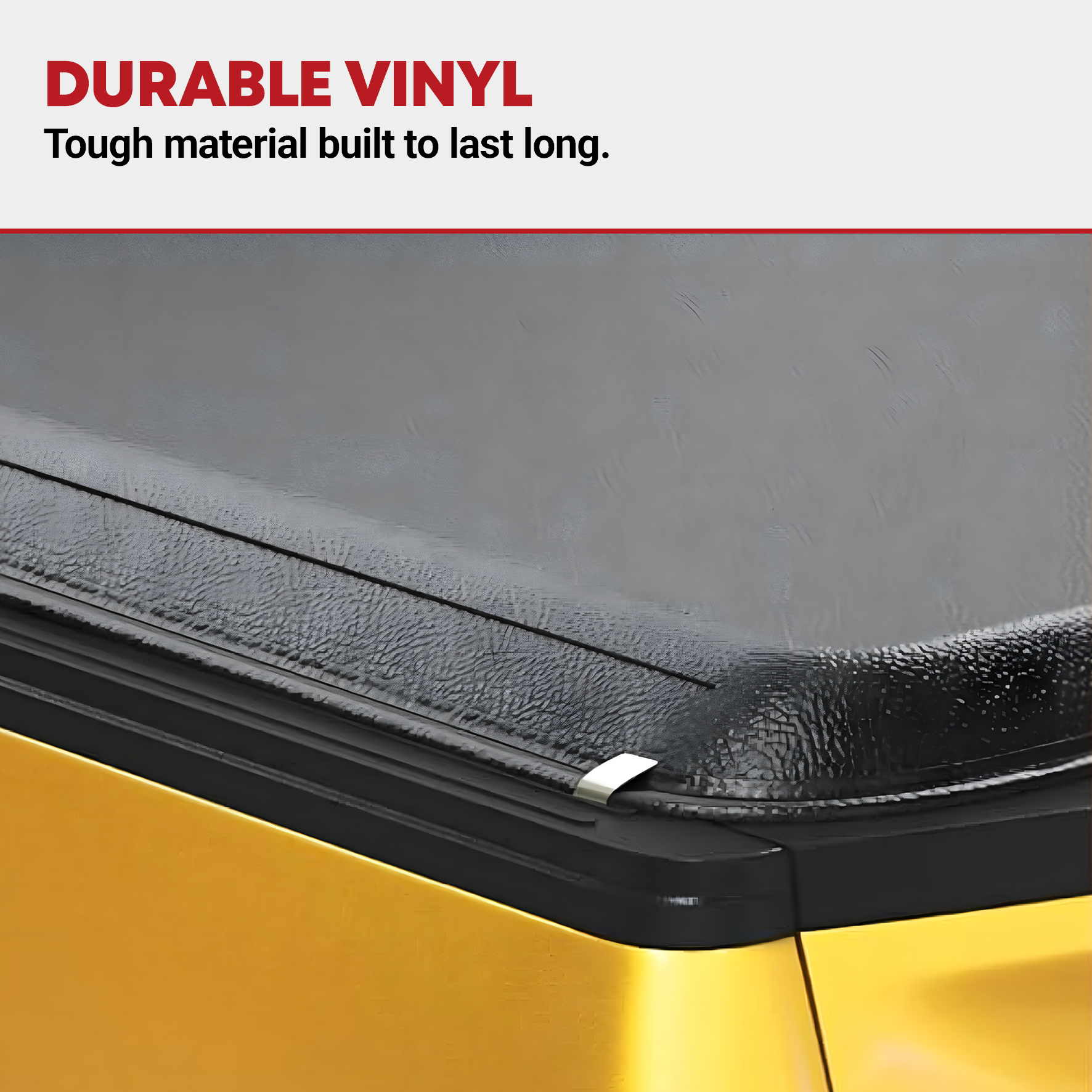 Side view of YITAMOTOR® 2017-2026 Ford F-250 F-350 F250 F350 Super Duty Soft Roll Up Tonneau Cover, Styleside 6.75 ft Bed