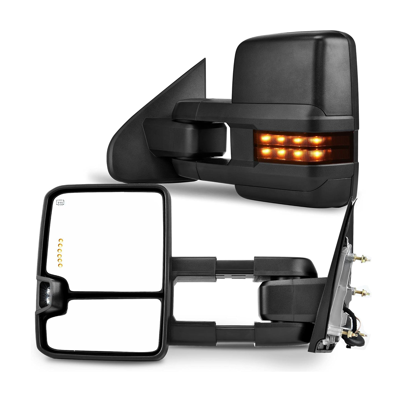 Pair Power Fold Heated Tow Mirrors – For 2015-2018 Silverado & Sierra 1500/2500/3500