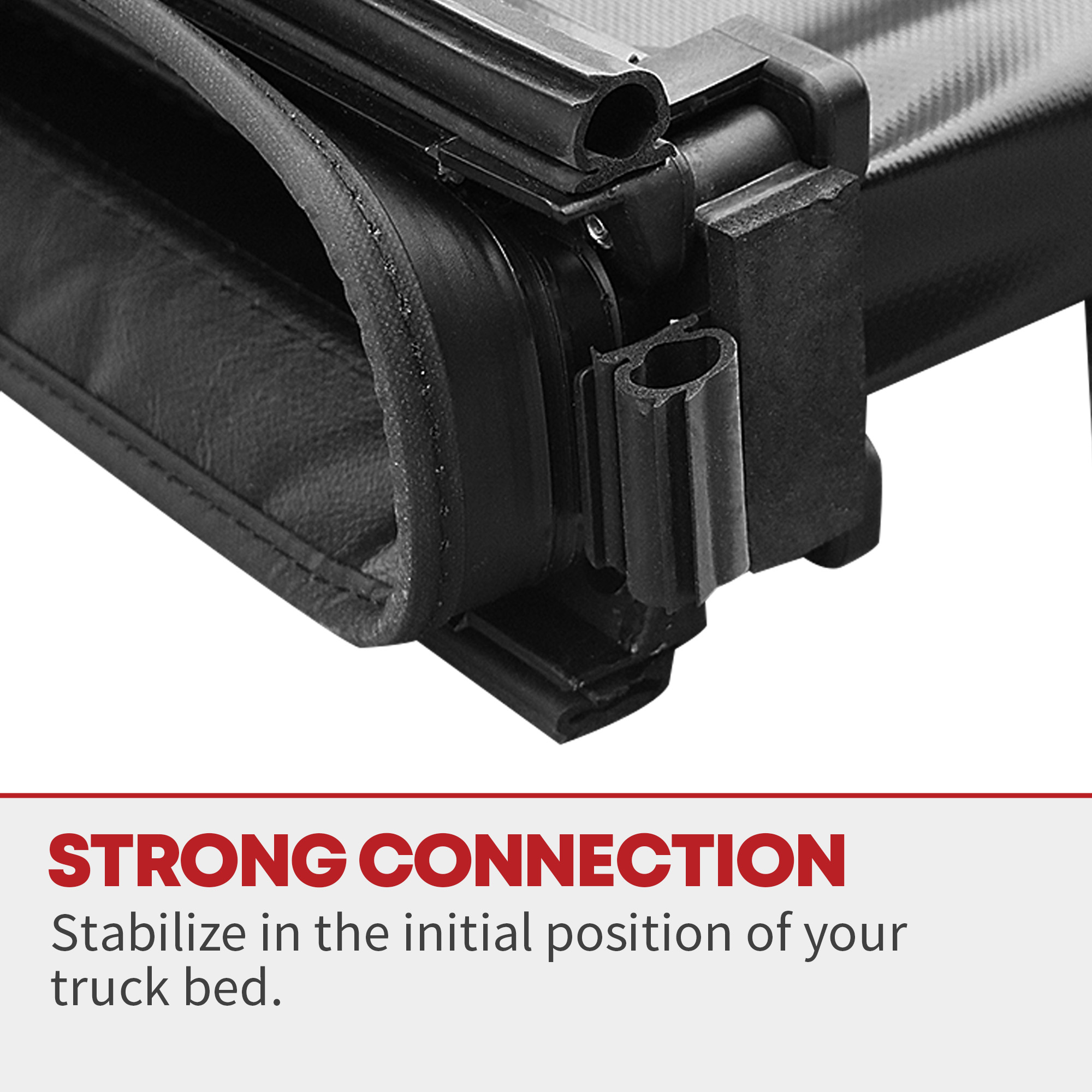 Side view of YITAMOTOR Soft Tri-Fold Truck Bed Cover for 2017–2026 Honda Ridgeline ,5 ft Pickup Bed