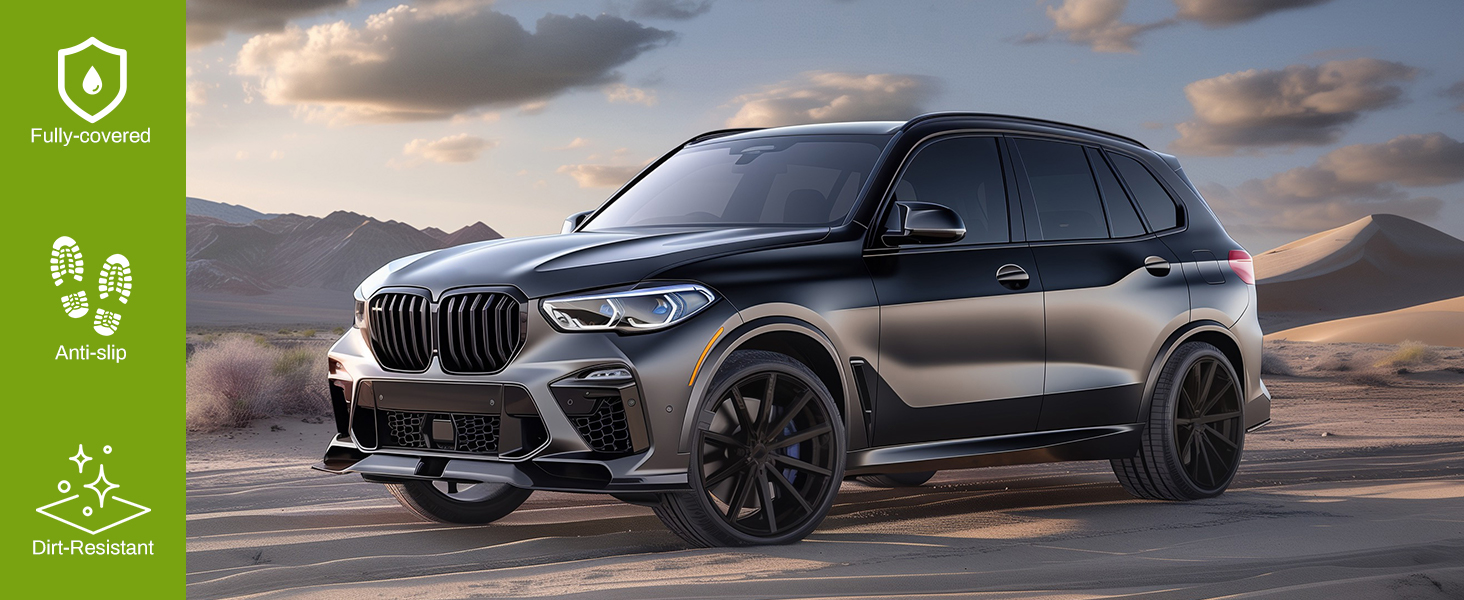 BMW X4 floor mats, all weather floor liners, X4 M40i mats, TPE floor mats, 2023 X4 accessories, custom fit BMW mats, waterproof trunk mat, YITAMOTOR floor liners