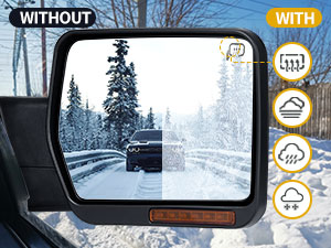 Power Heated Plane Mirror