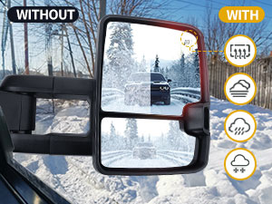 Power Heated Plane Mirror