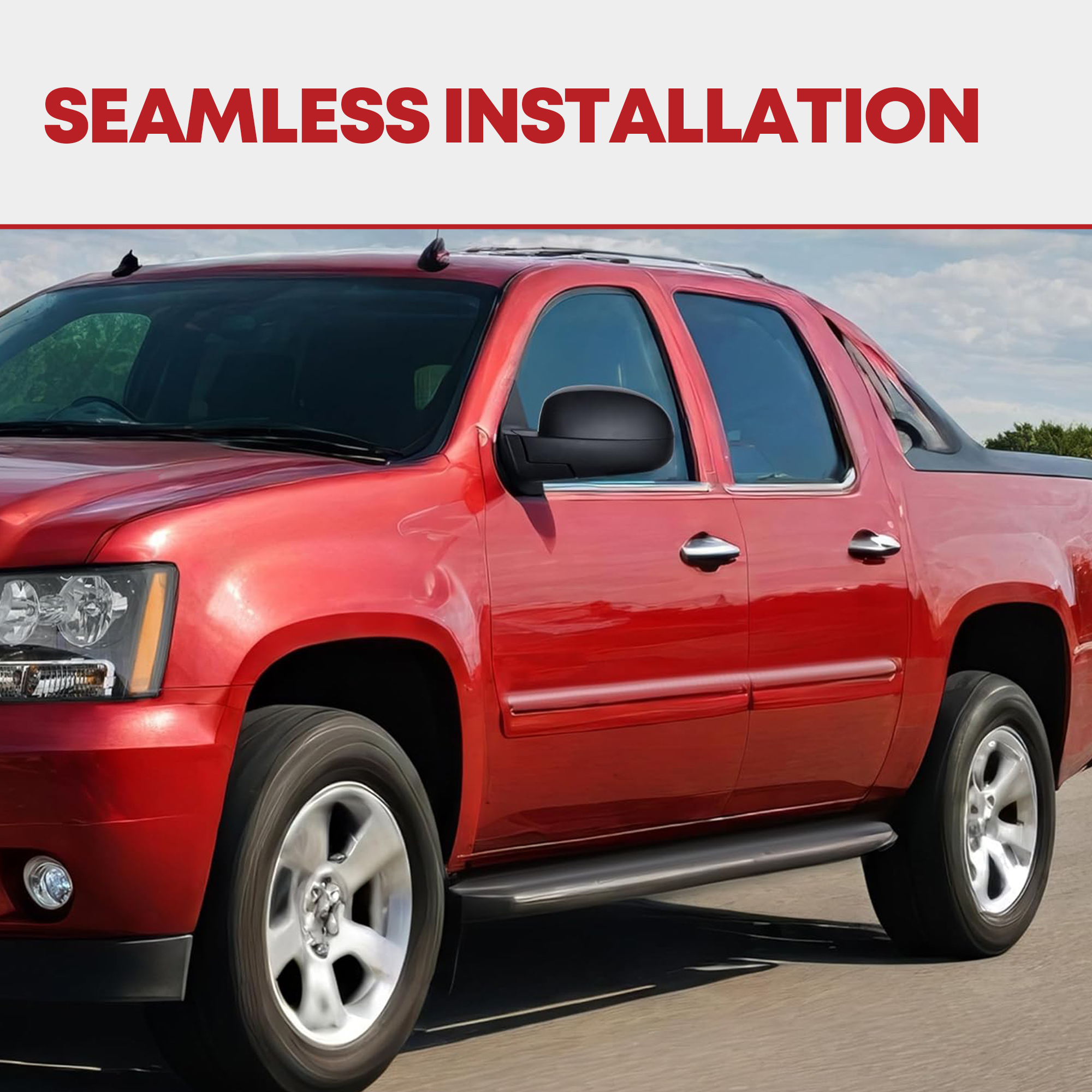 Side view of YITAMOR Manual Towing Mirrors - 2007-2014 Silverado/Sierra 1500-3500 | Left Driver Side, Black