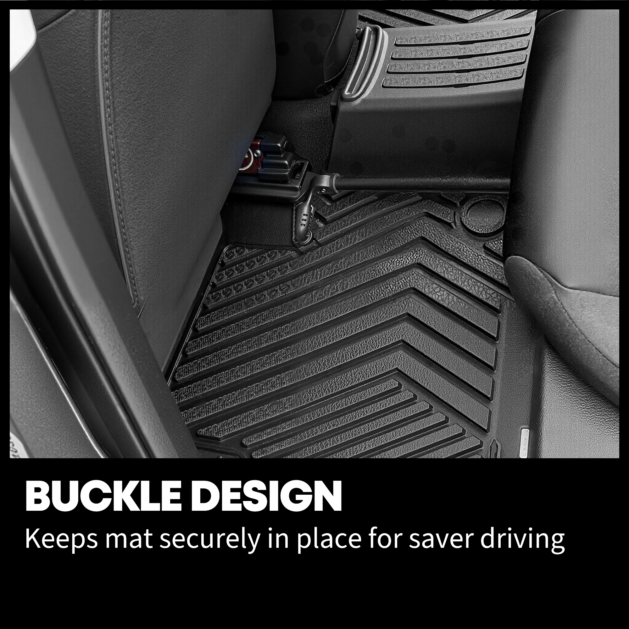 Side view of YITAMOTOR® Black Floor Mats for Honda Accord 2023 2024 2025 2026 & Honda Accord Hybrid 2023 2024 2025 2026