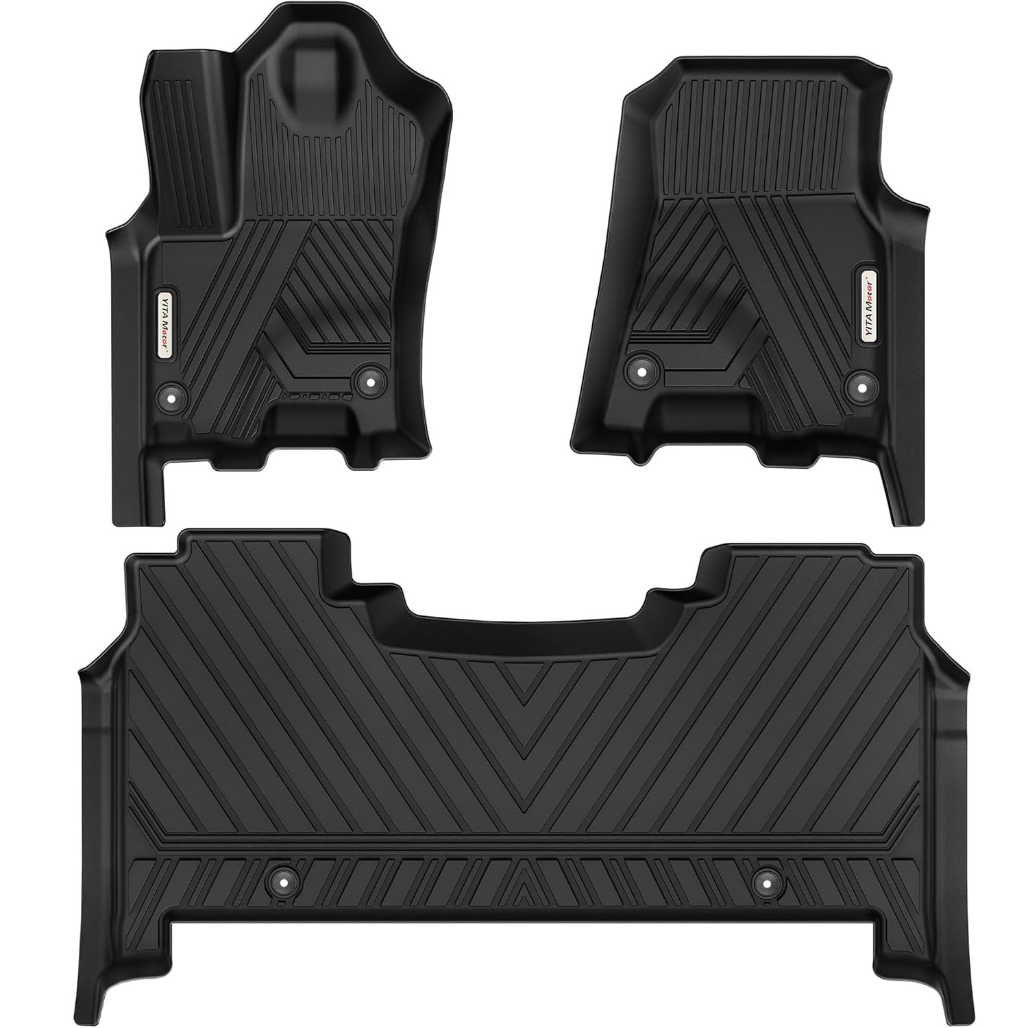 YITAMOTOR TPE All-Weather Floor Mats for 2025-2026 Ram 1500 Crew Cab w/ Rear Under-Seat Storage Box