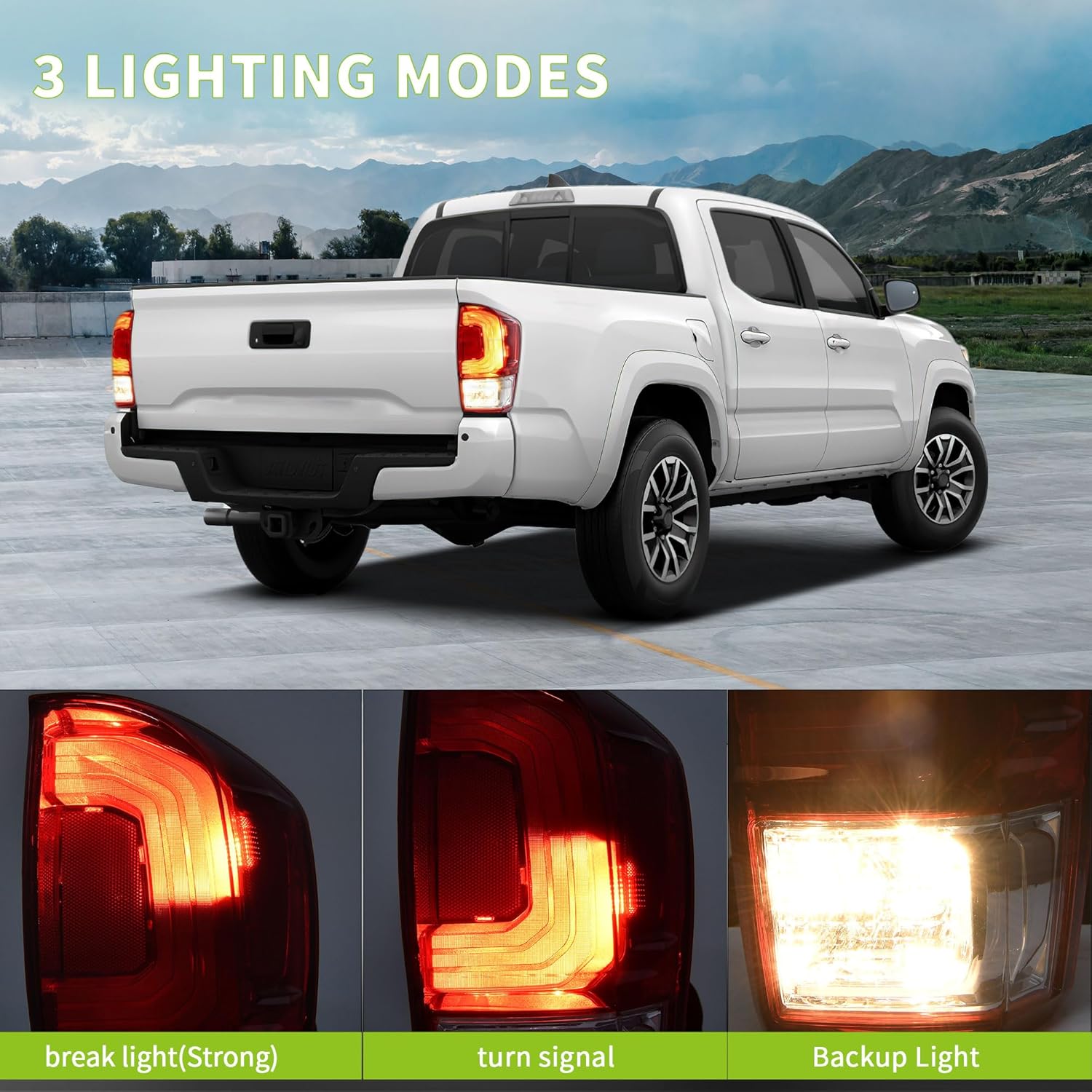 Side view of YITAMOTOR® Rear Taillight Tail Lamp Brake Lamp Compatible With 2016-2022 Tacoma OE Replacement - Passenger and Driver Side(Left and Right)