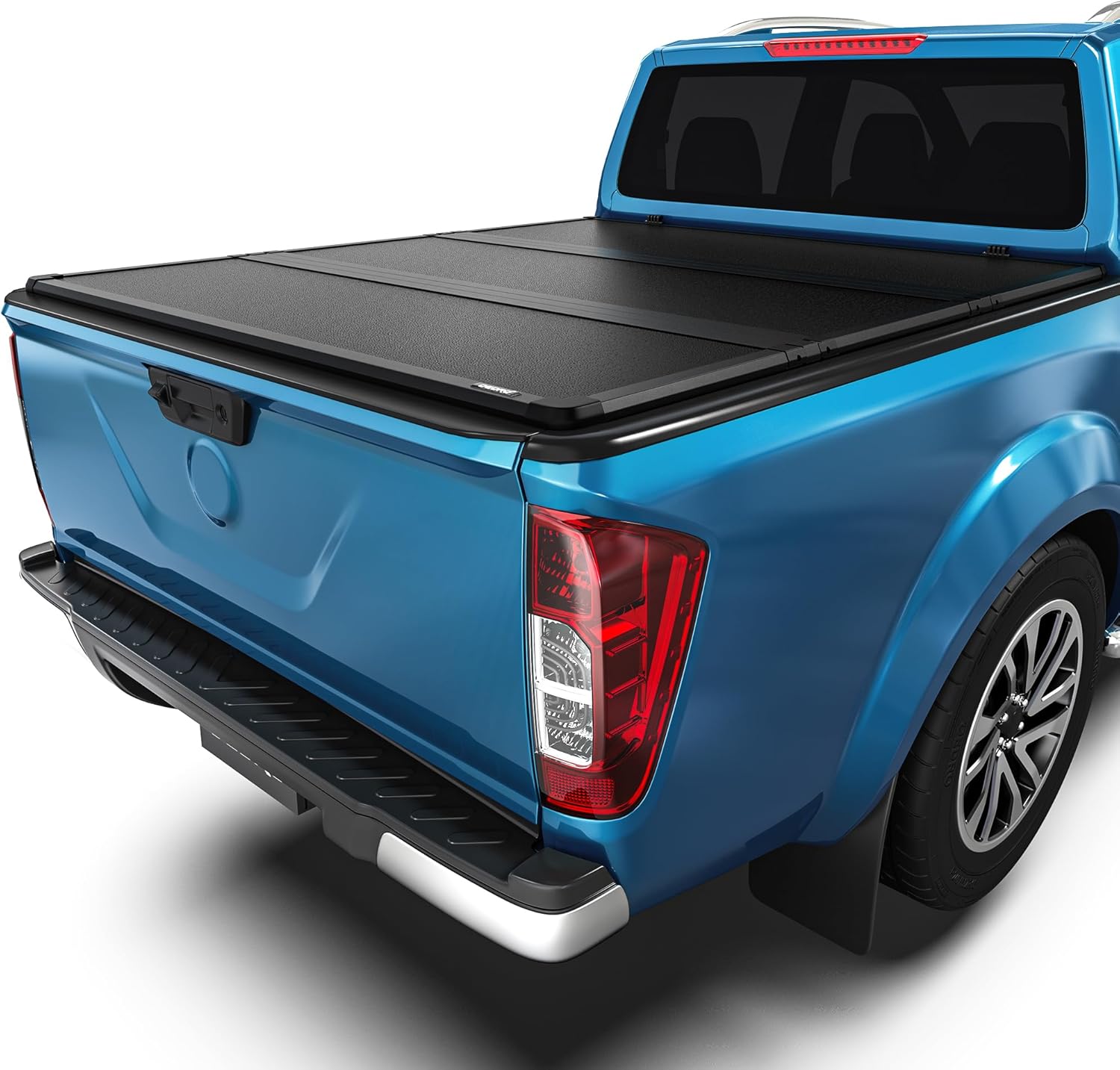 OEDRO 6FT FRP Hard Tri-fold Tonneau Cover Fold Truck Bed Covers Fits for Nissan Frontier 2005-2024(NOT for México) with 6 Feet Bed