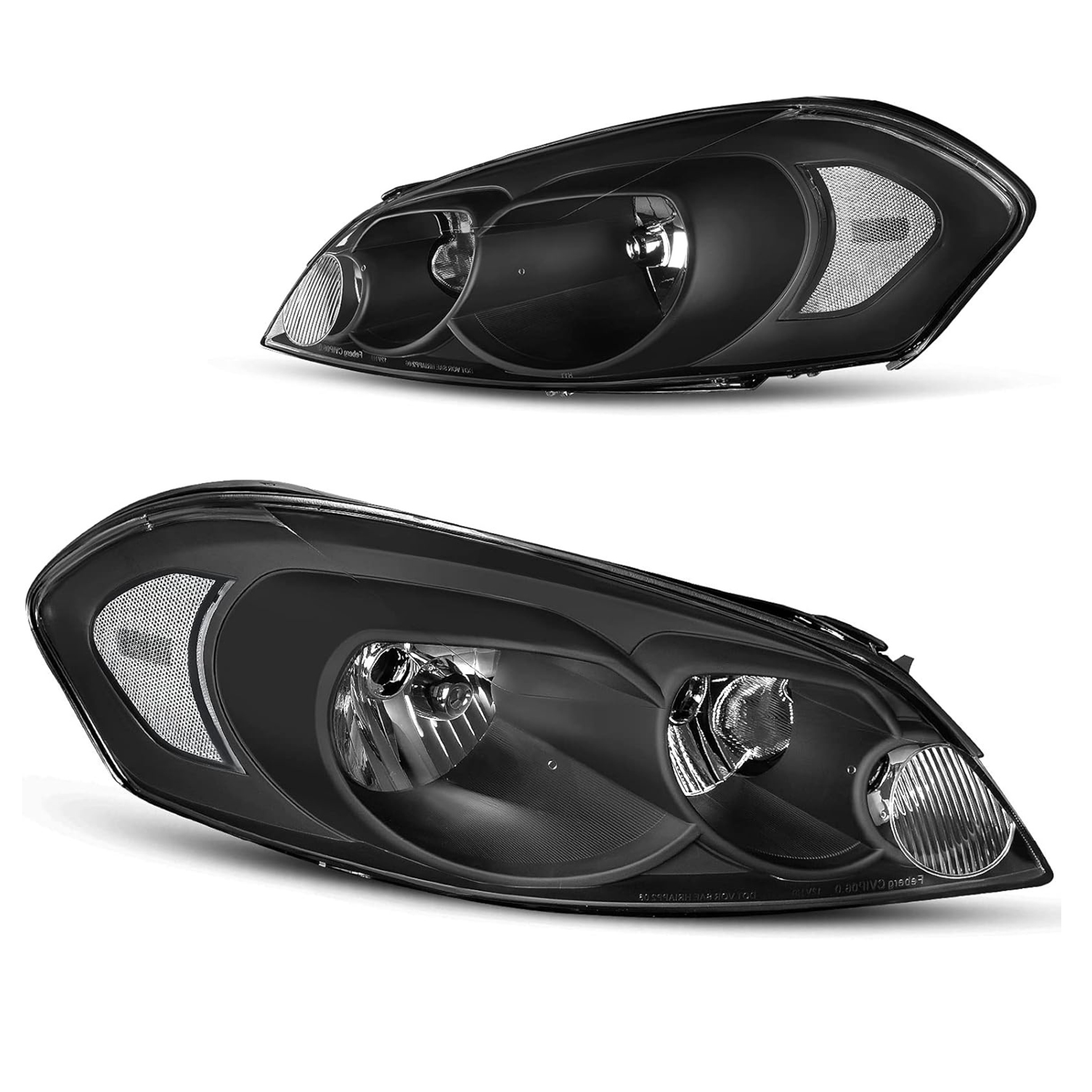 YITAMOTOR® Headlights Assembly Compatible with 2006-2013 Chevrolet Impala / 14-16 Chevy Impala Limited / 2006 2007 Monte Carlo Headlamp Replacement Bl