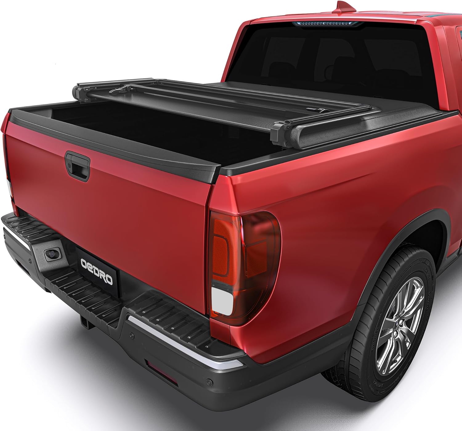 OEDRO 5FT Soft Tri-Fold Truck Bed Tonneau Cover compatible with 2017-2026 Honda Ridgeline 5 Feet Bed Crew Cab