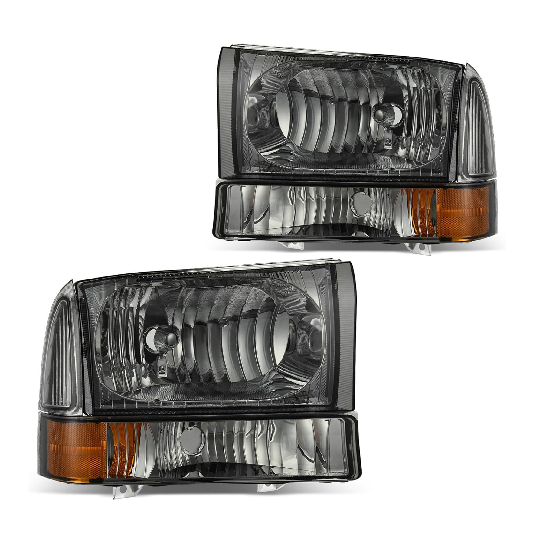 YITAMOTOR® 00-04 Ford Excursion/99-04 F250 F350 F450 F550 Super Duty Headlight Assembly Black Housing