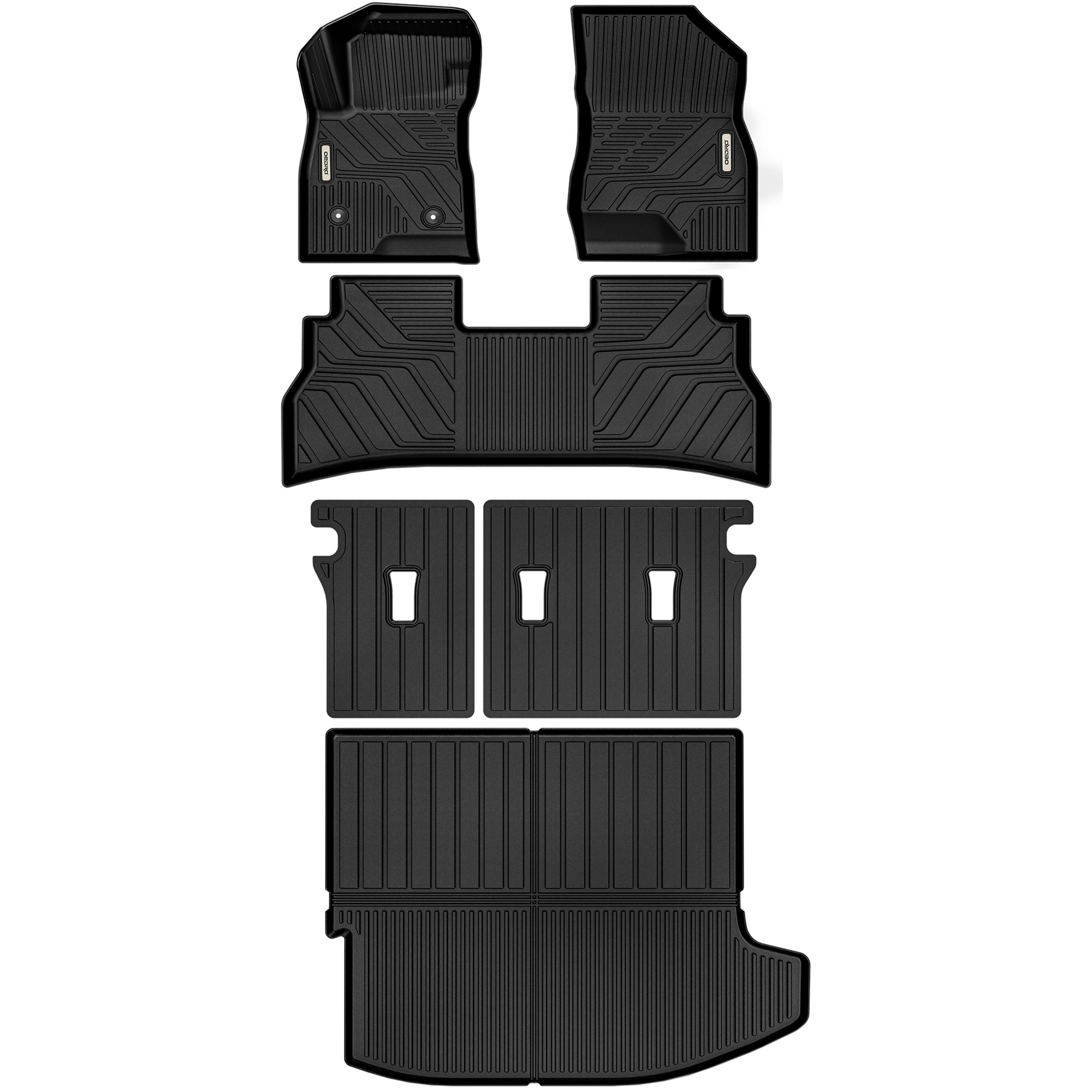 OEDRO Custom Fit Floor Mats & Trunk Mat with Backrest for 2024–2026 Chevy Trax & Buick Envista, TPE All-Weather Full Set, Anti-Slip Interior Protectio