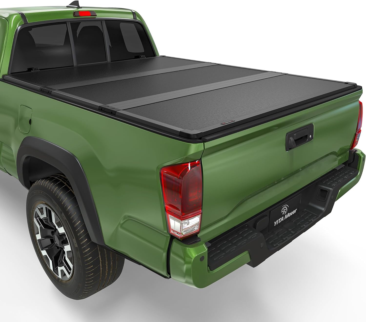 YITAMOTOR FRP Hard Tri-Fold Tonneau Cover for 2005-2015 Toyota Tacoma 6 ft Bed (Excl. Trail Edition)