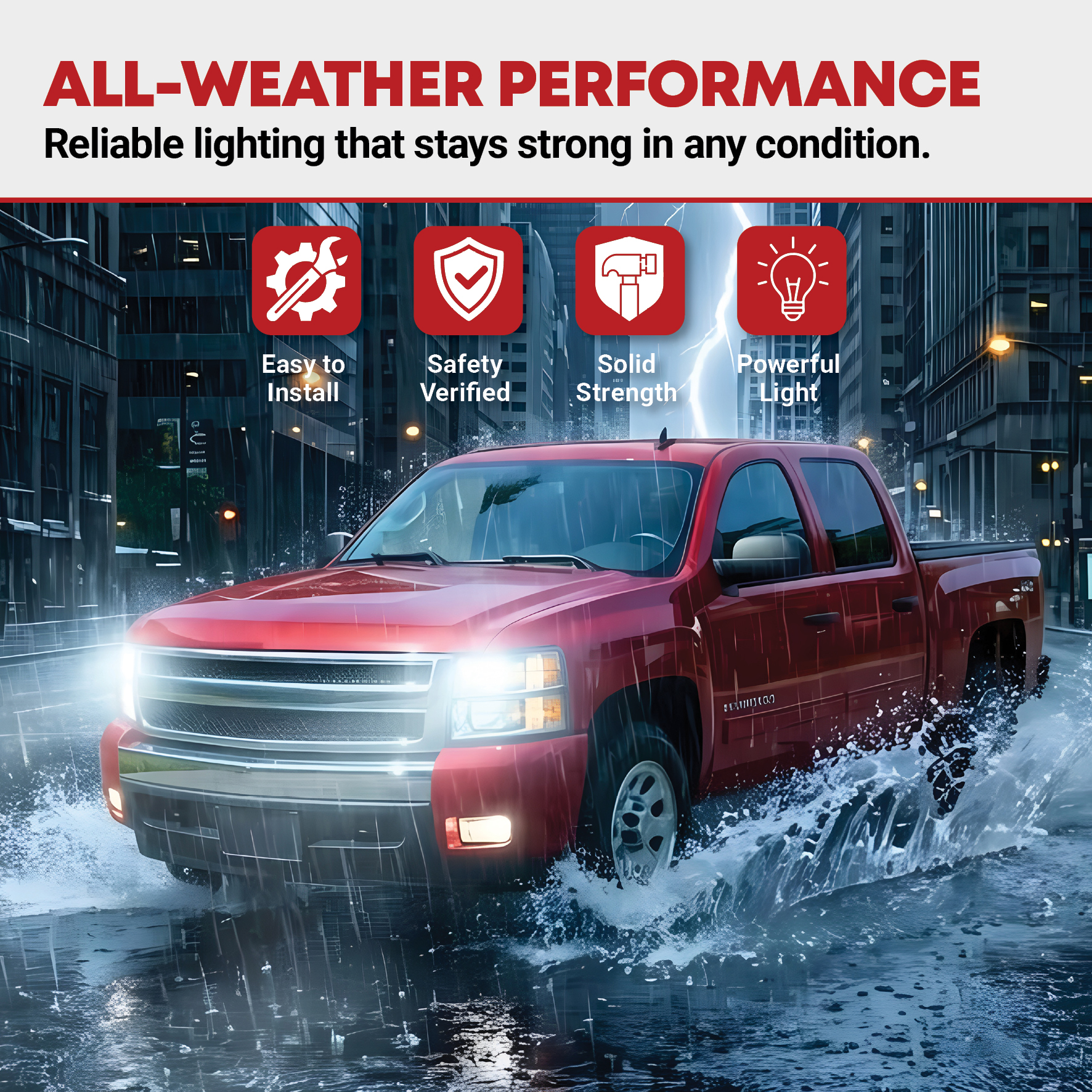 Side view of YITAMOTOR® 2003-2006 Chevy Silverado W/ LED DRL Headlights