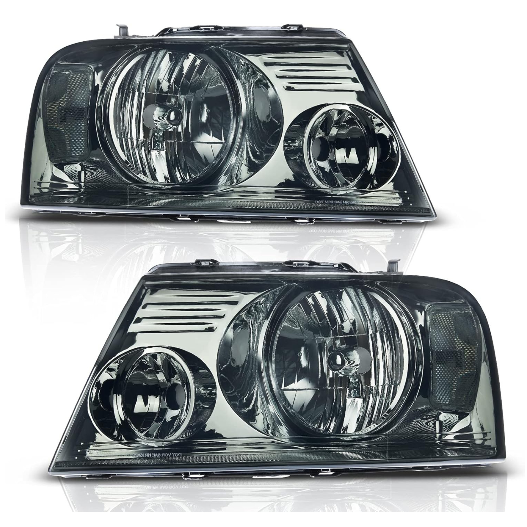 YITAMOTOR® 2004-2008 Ford F-150 OE Headlights Assembly Headlamp Chrome Housing Smoke Lens-image-OE-YTLLHL-2146