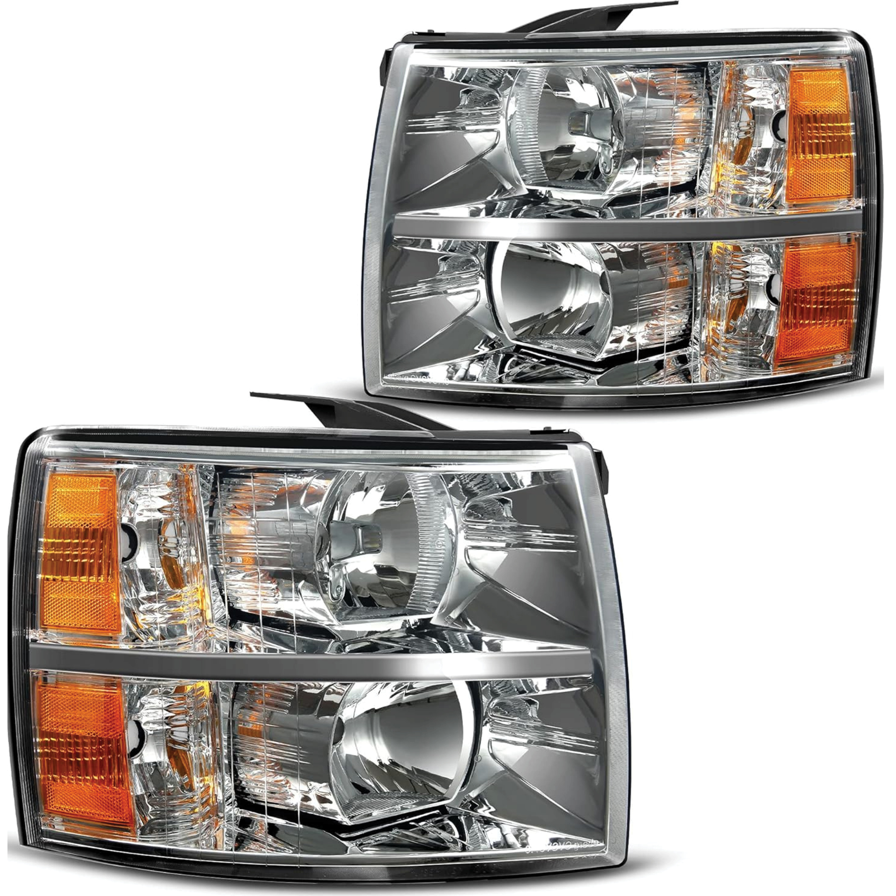 YITAMOTOR Replacement Headlights for 2007-2013 Chevy Silverado 1500, Smoke Lens