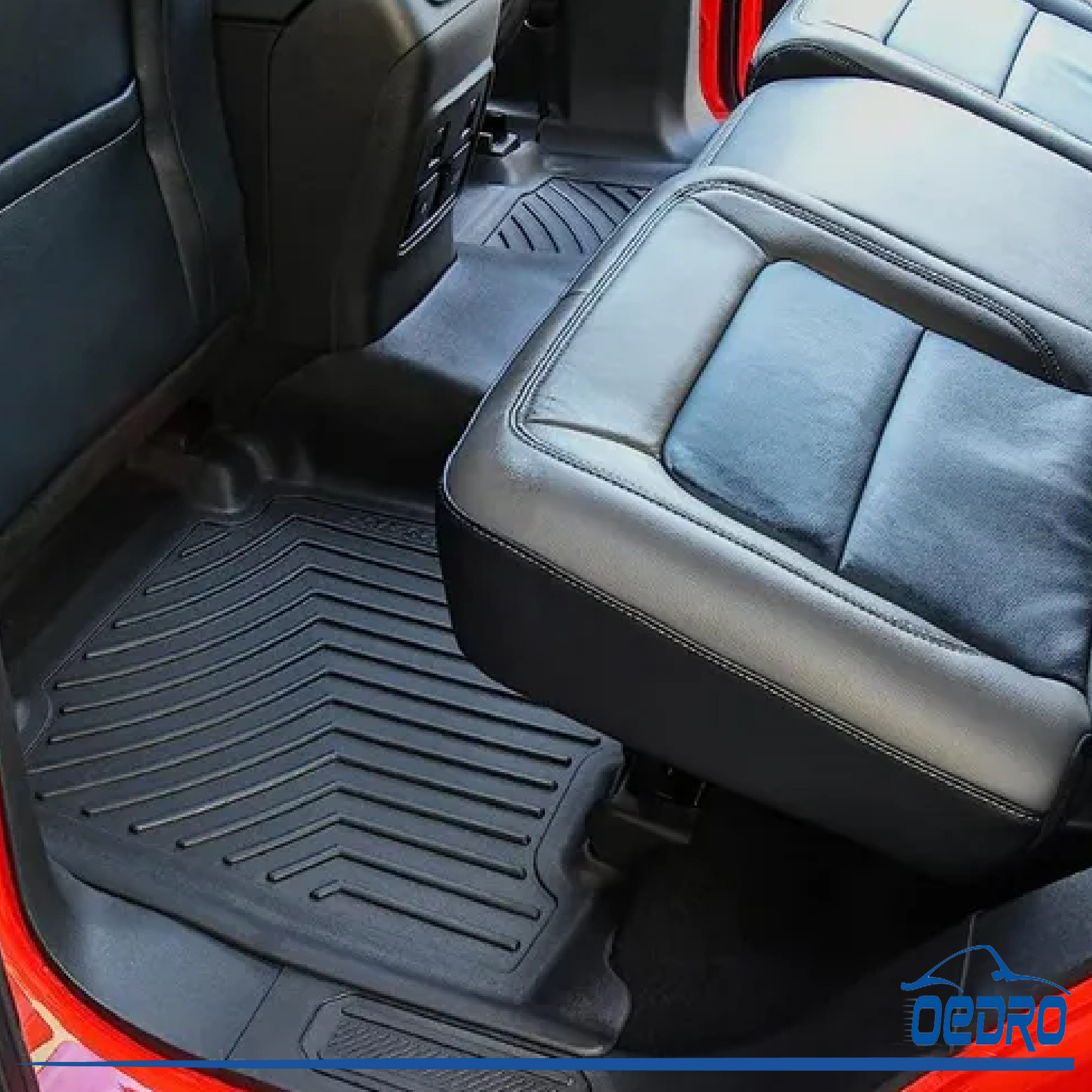 Side view of Floor Mats for Toyota RAV4 2019-2025(Not fit to Hybrid ), Compatible with All Weather RAV4 Floor Liners Full Set Cargo Liner Backrest Mats Floor Mats