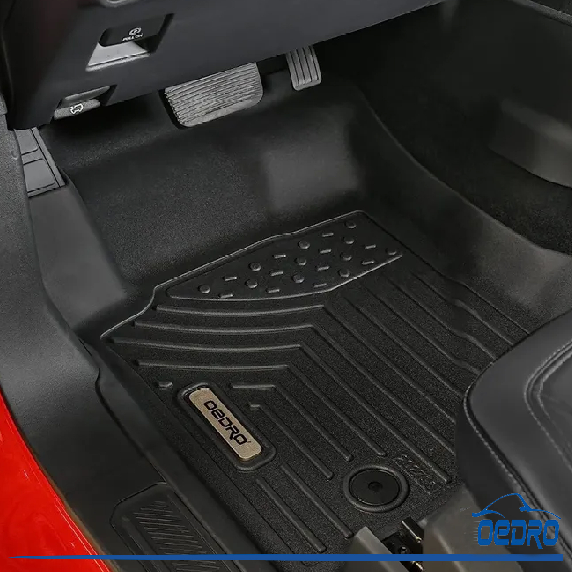 Side view of Floor Mats for Toyota RAV4 2019-2025(Not fit to Hybrid ), Compatible with All Weather RAV4 Floor Liners Full Set Cargo Liner Backrest Mats Floor Mats