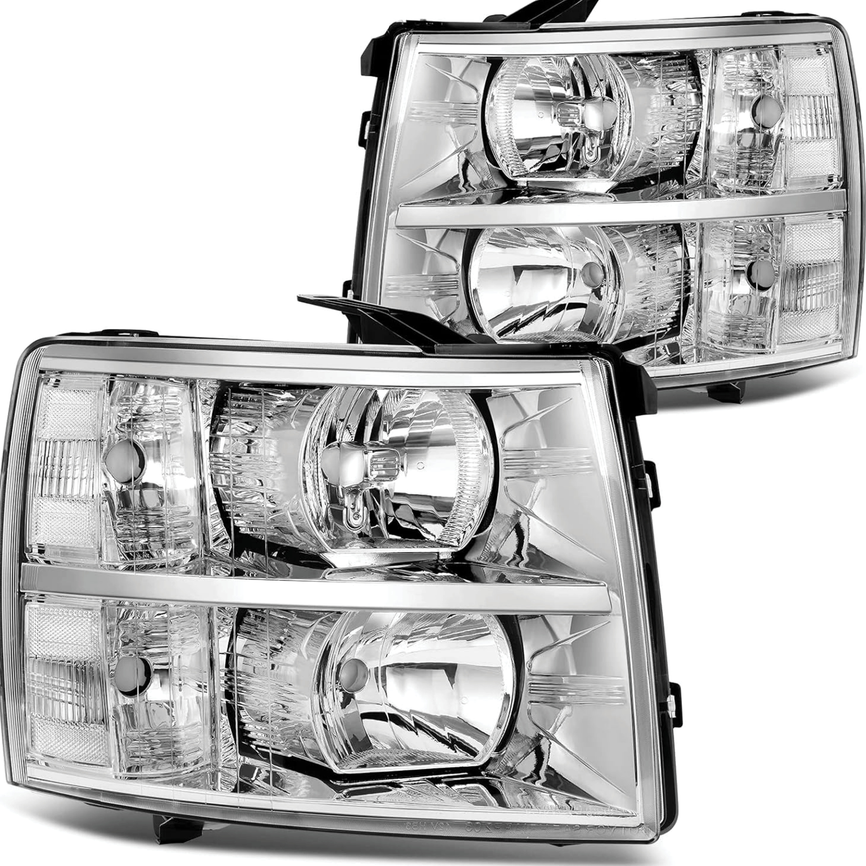 YITAMOTOR® Headlights Assembly Compatible with 2007-2013 Chevy Silverado 1500, 2007-2014 Chevy Silverado 2500HD 3500HD (Not fit 2007 Silverado Classic-image-OE-YTLLHL-1105
