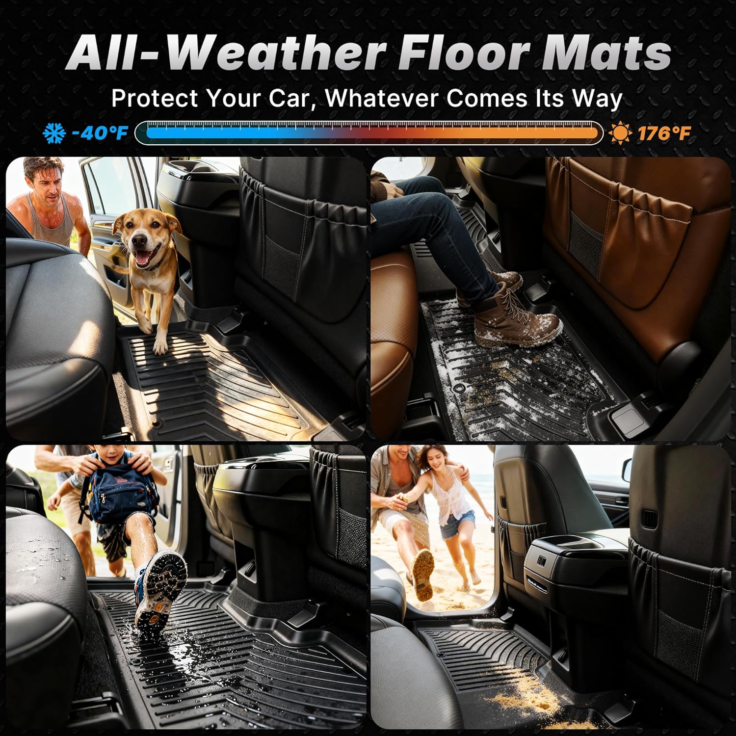 Side view of OEDRO Floor Mats Liners & Carpet Mat All-Weather for 2023-2026 Kia Sportage (Not for Hybrid)