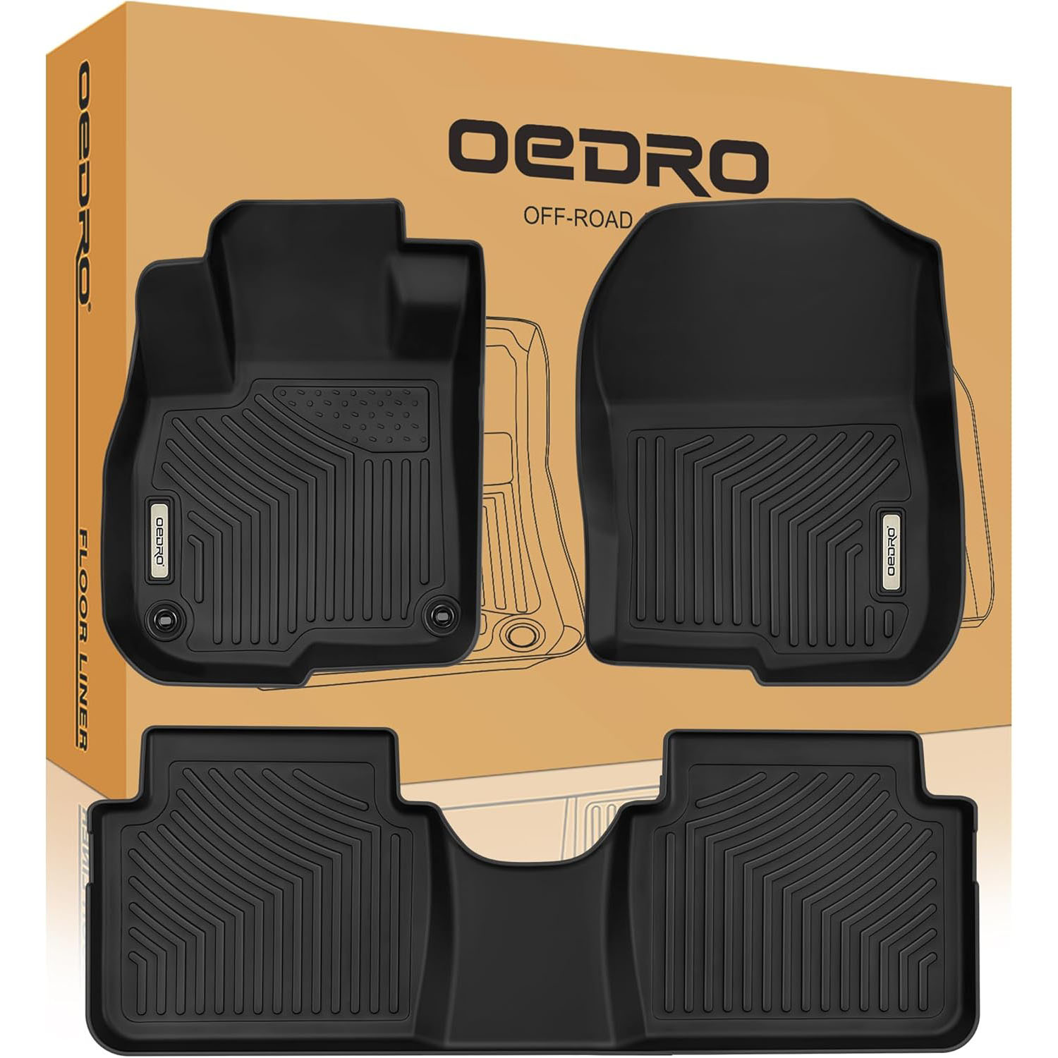 OEDRO Floor Mats for 2017-2022 Honda CRV CR-V, TPE All-Weather Guard Full Set Floor Liners