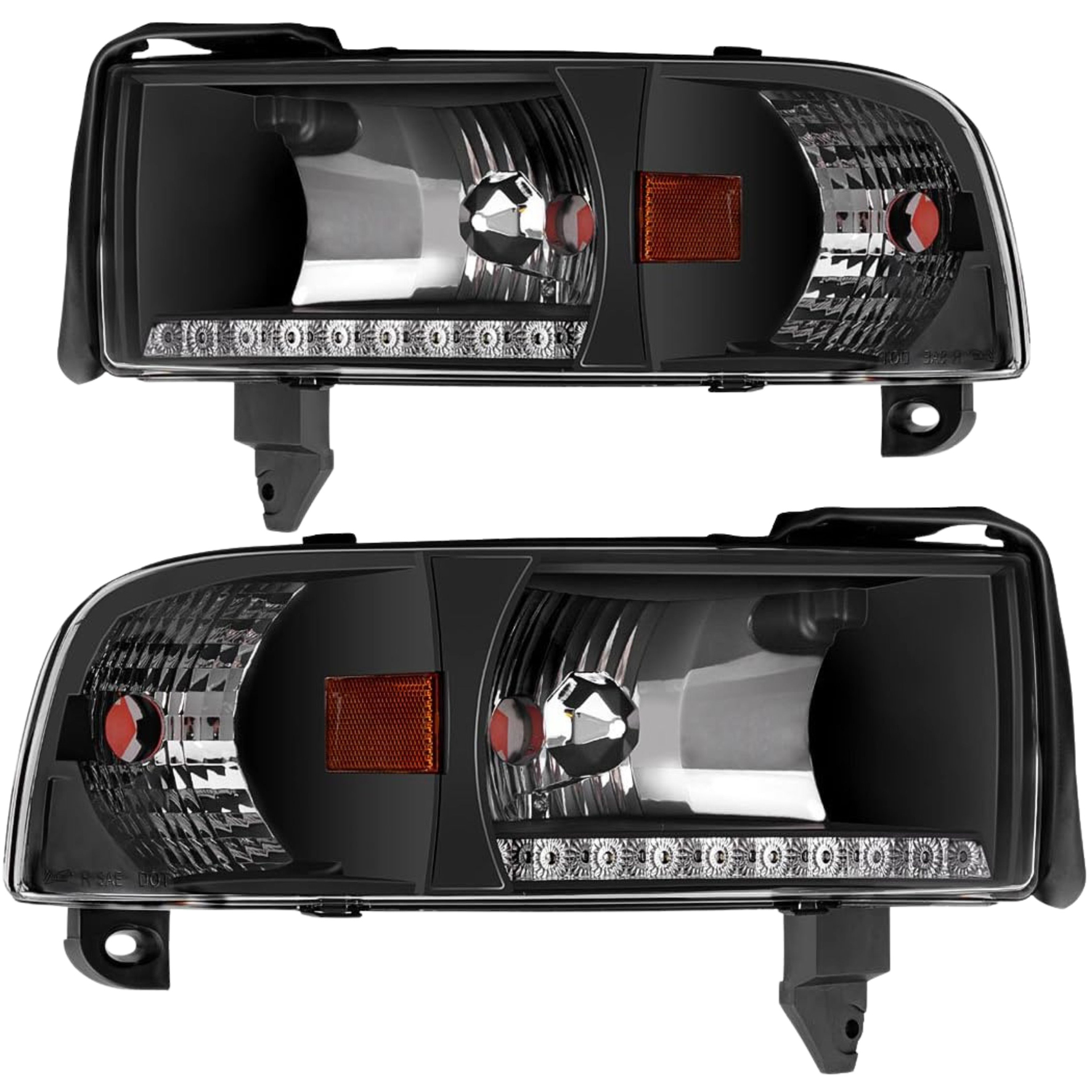 YITAMOTOR® 94-01 Dodge Ram 1500/94-02 Dodge Ram 2500 3500 Pickup DRL Projector Headlight Assembly