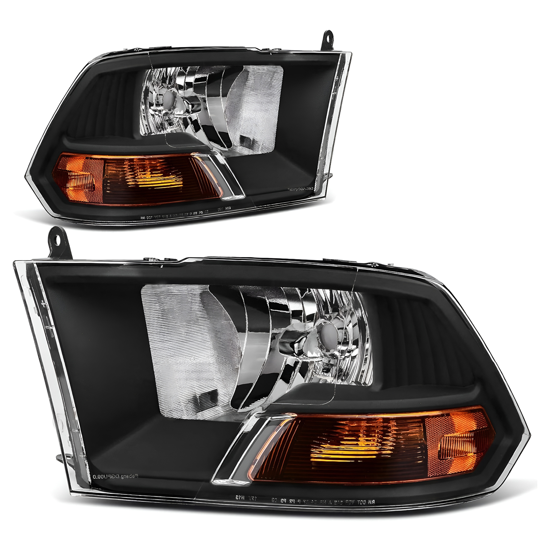 YITAMOTOR® 2009-2012 Dodge Ram Pickup Dual Cab Headlight Assembly Black Housing Headlamp-image-OE-HA0101W124