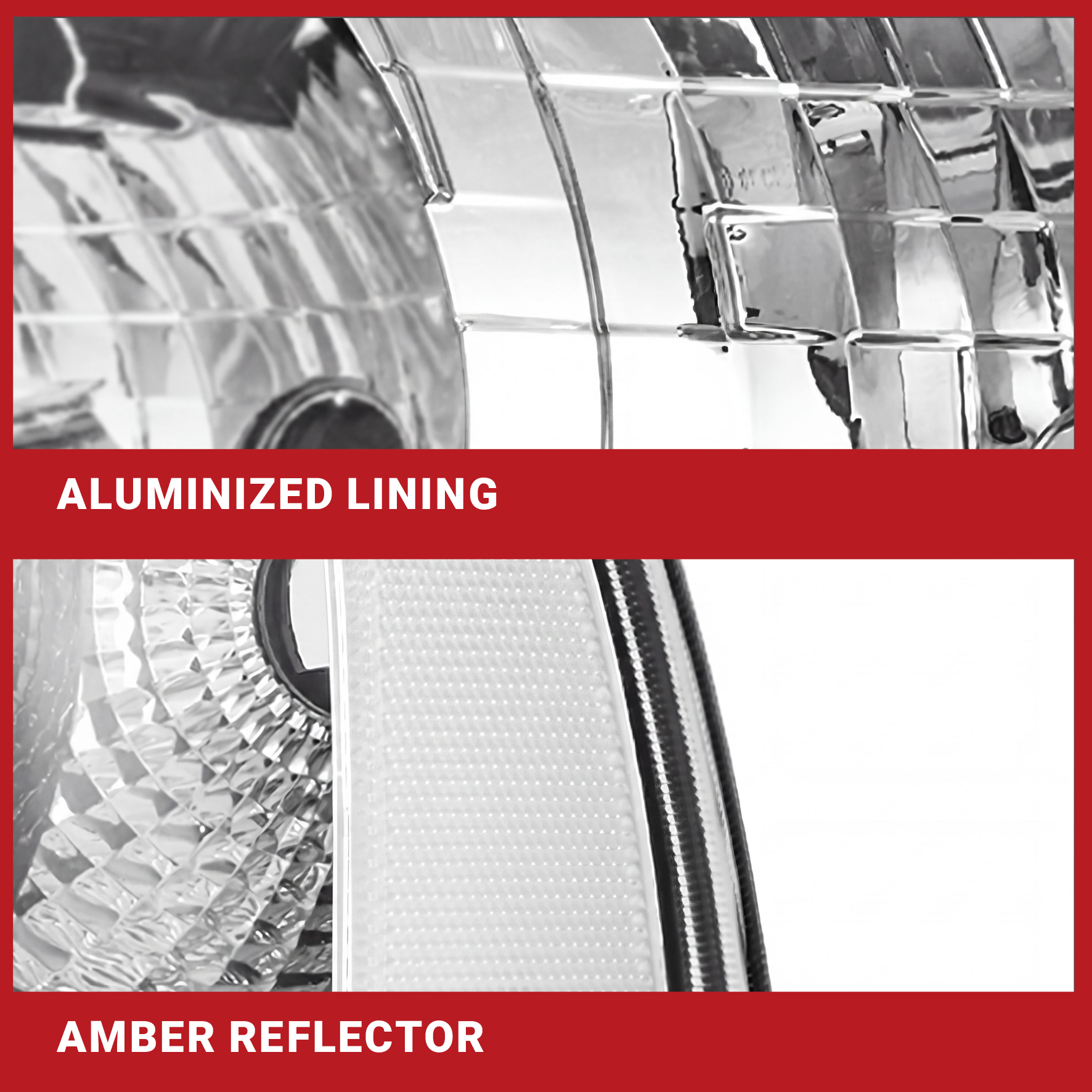 Side view of YITAMOTOR® Headlights Assembly Compatible with 1994-2001 Dodge Ram 1500/1994-2002 Ram 2500 3500 Chrome Housing Clear Reflector Clear Lens with Corner