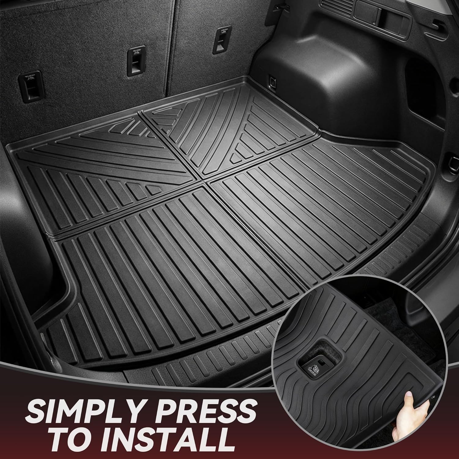 Side view of YITAMOTOR All-Weather Floor Mat Set for 2025-2026 Chevy Equinox - TPE Floor & Trunk Liners
