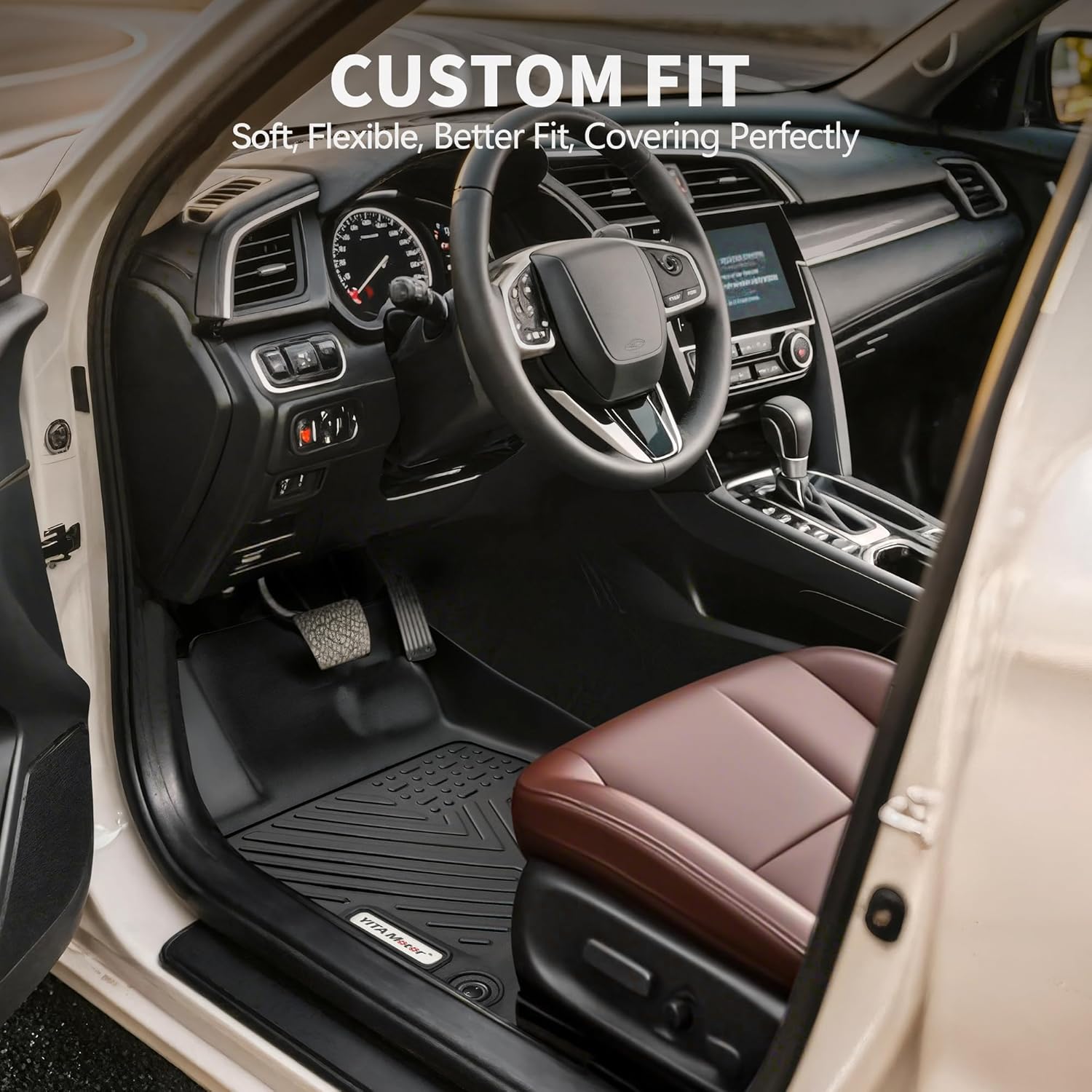 YITAMOTOR Floor Mats for 2017-2020 Ford Fusion & Lincoln MKZ, TPE