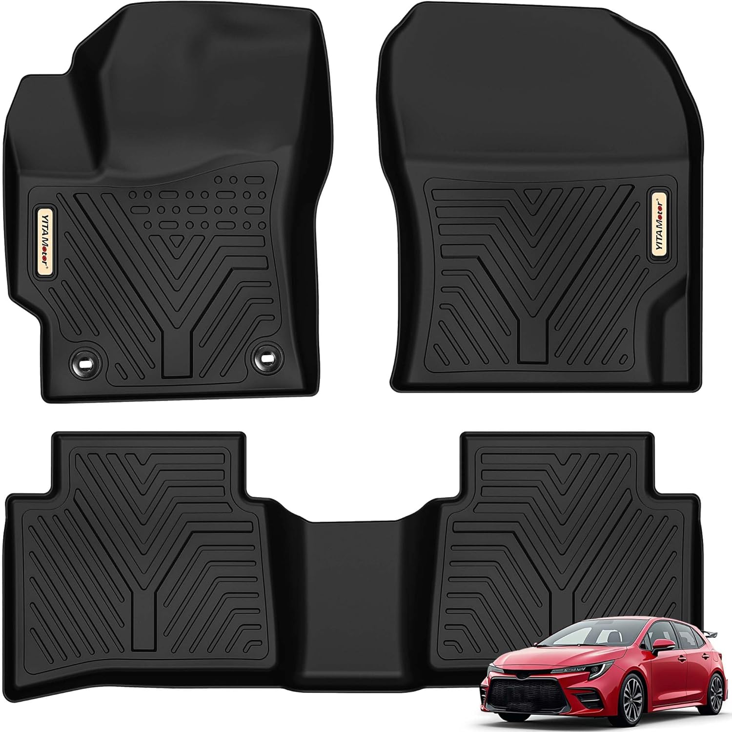 YITAMOTOR Floor Mats for 2020-2026 Toyota Corolla Sedan, Custom Fit TPE Liners