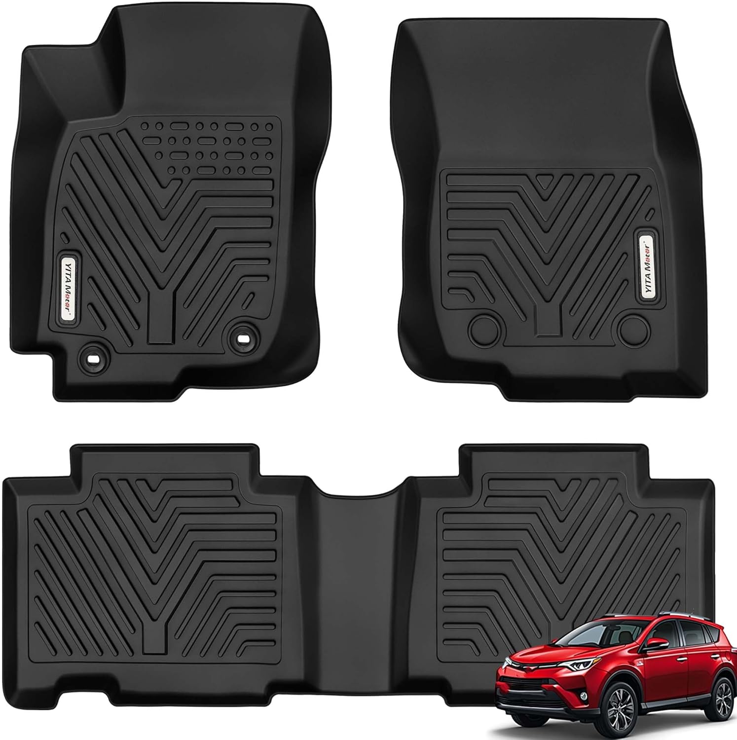 YITAMOTOR Floor Mats for 20132018 Toyota RAV4 Gas Custom Fit TPE Liners