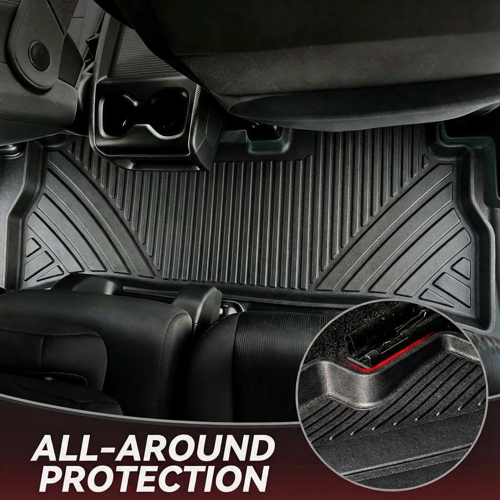 Side view of YITAMOTOR All-Weather Floor Mat Set for 2025-2026 Chevy Equinox - TPE Floor & Trunk Liners