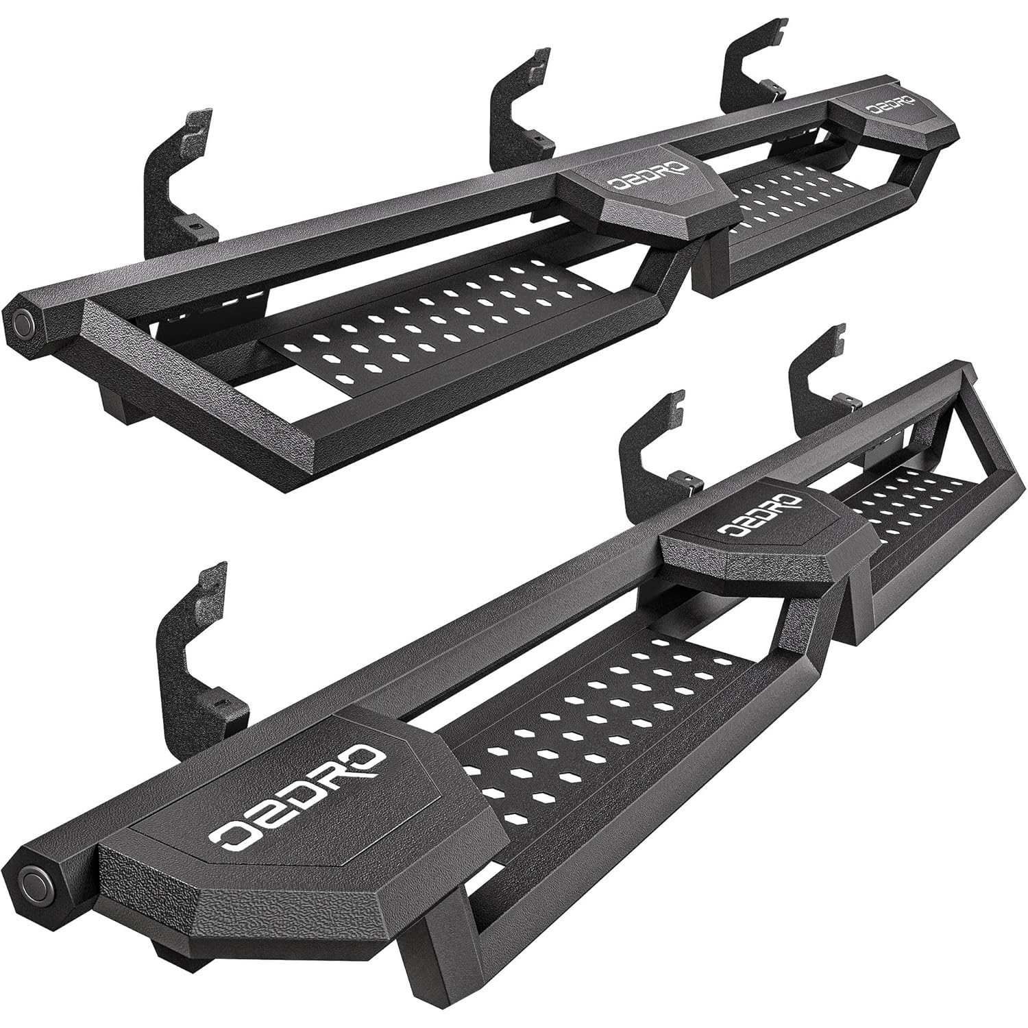 OEDRO 6.8 inches Running Boards Compatible with 2019-2026 Chevy Silverado/GMC Sierra 1500, 2020-2026 2500HD 3500HD Crew Cab, Bed Access Side Steps-image-OEATRB-4012