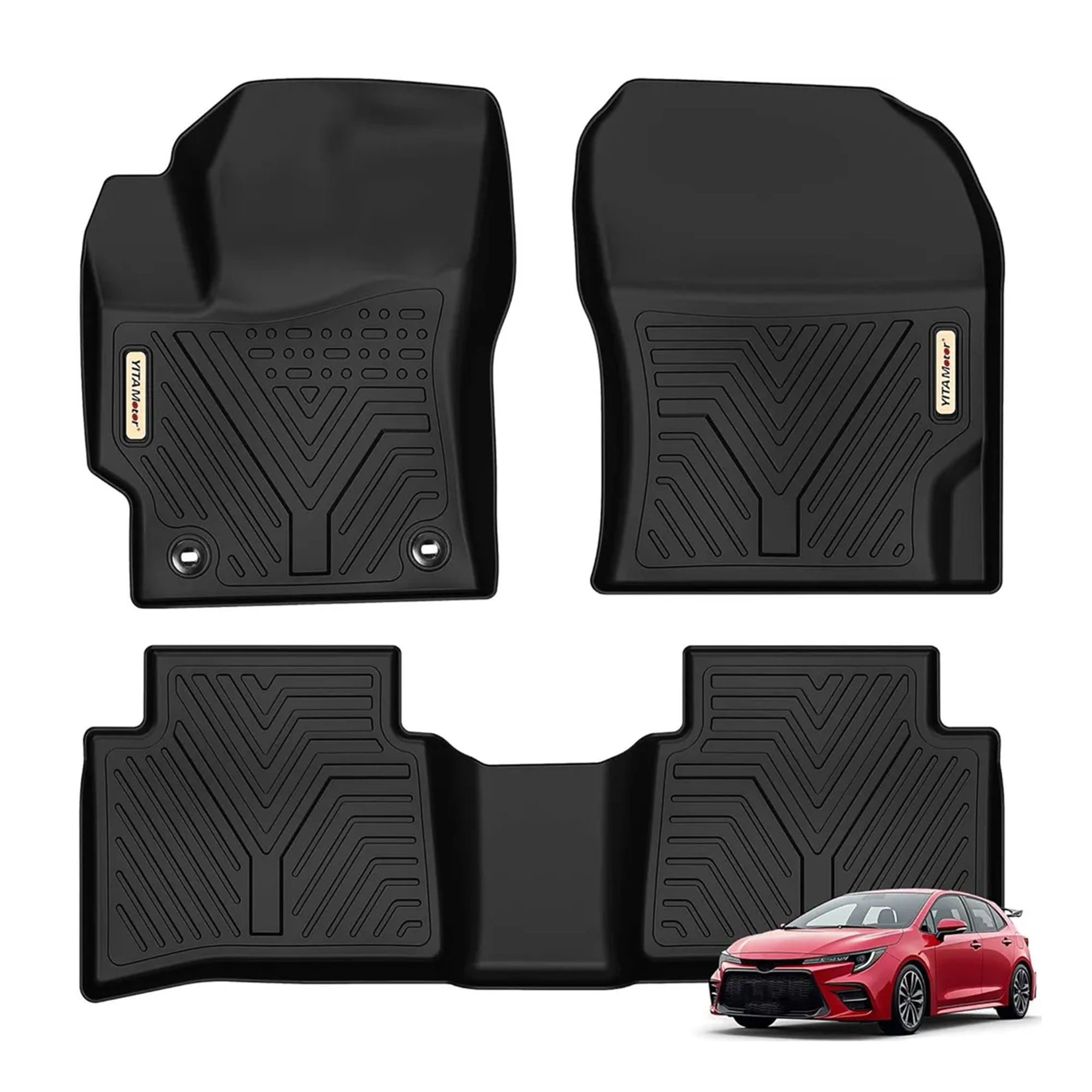 YITAMOTOR Floor Mats for 2020-2026 Toyota Corolla Sedan, Custom Fit TPE Liners
