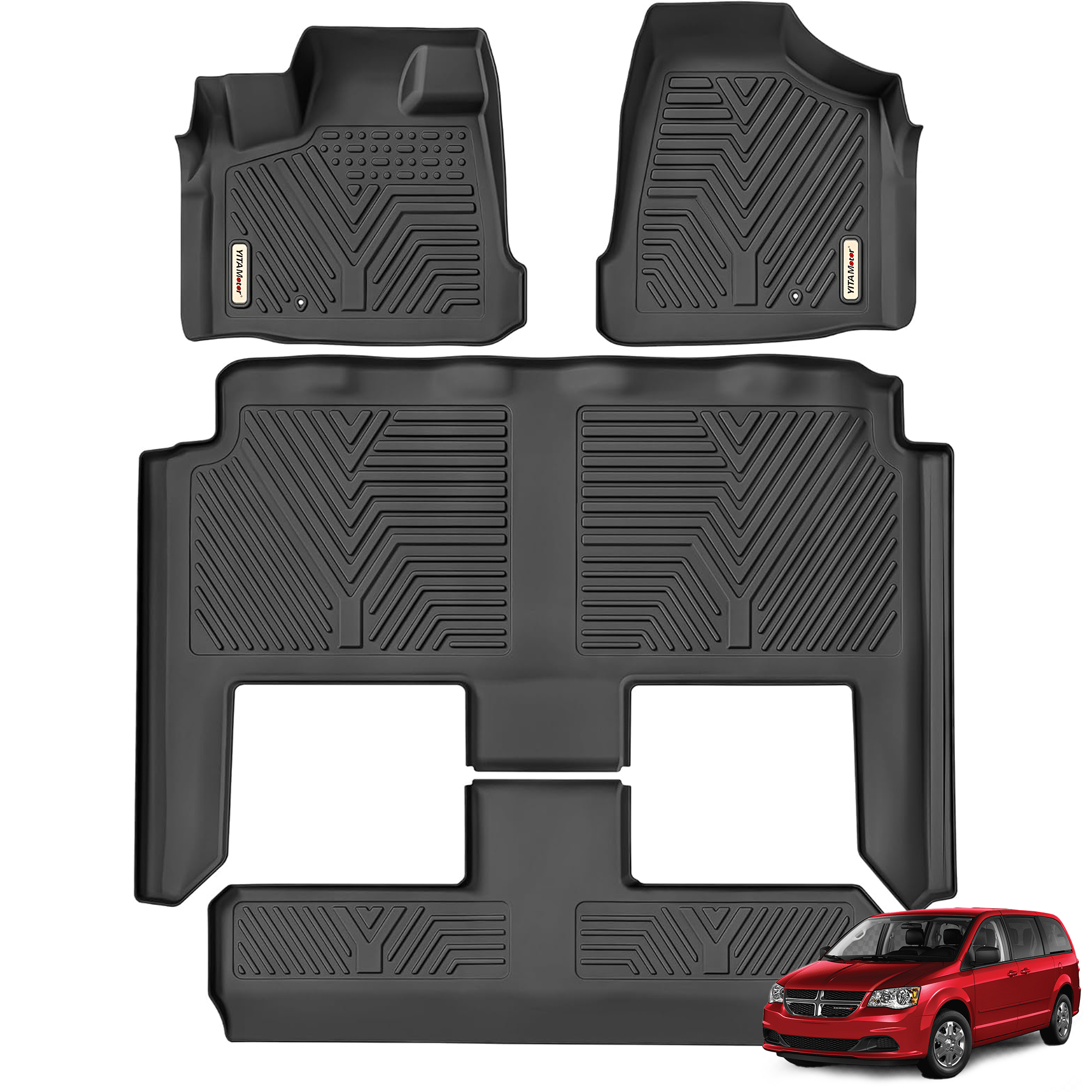 YITAMOTOR Floor Mats for Dodge Grand Caravan & Chrysler Town & Country 2008-2020