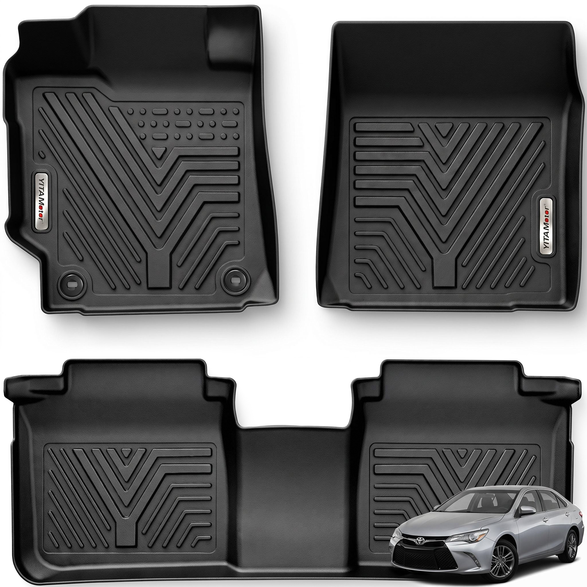 YITAMOTOR Floor Mats for 2015-2017 Toyota Camry | TPE All-Weather