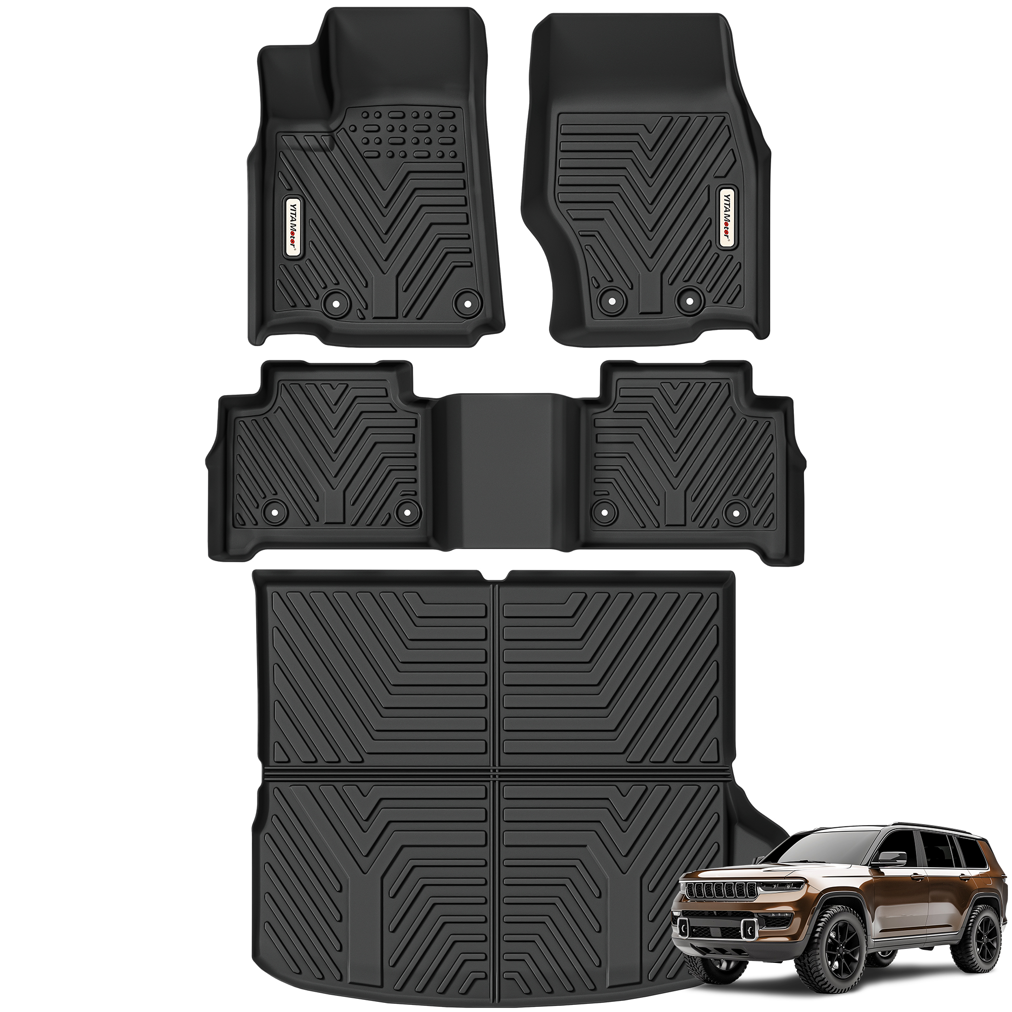 YITAMOTOR Floor Mats & Cargo Liner for Jeep Grand Cherokee 2022-2026 All Weather