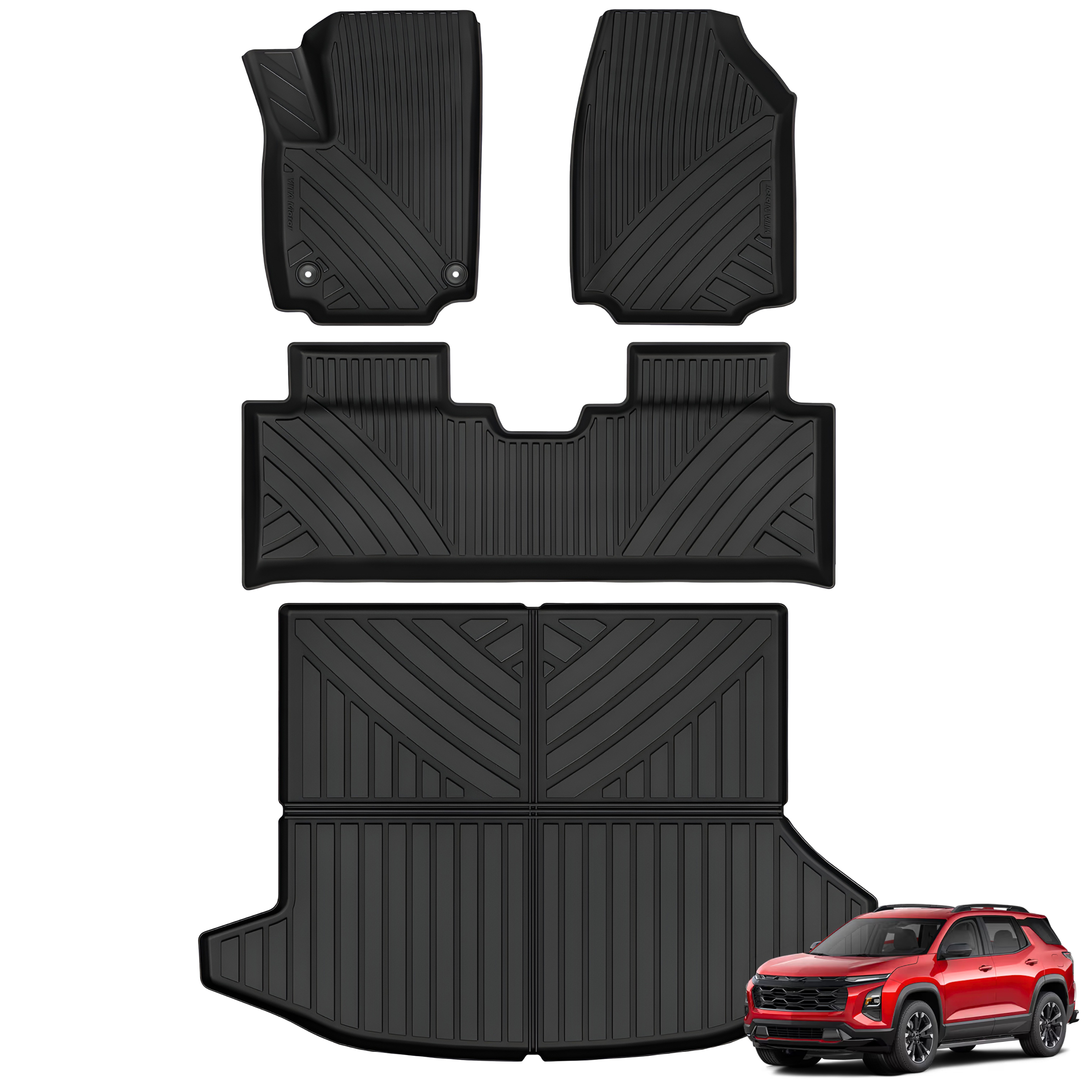 YITAMOTOR Floor Mats & Cargo Liner for 2025-2026 Chevy Equinox | TPE All Weather Floor Liners