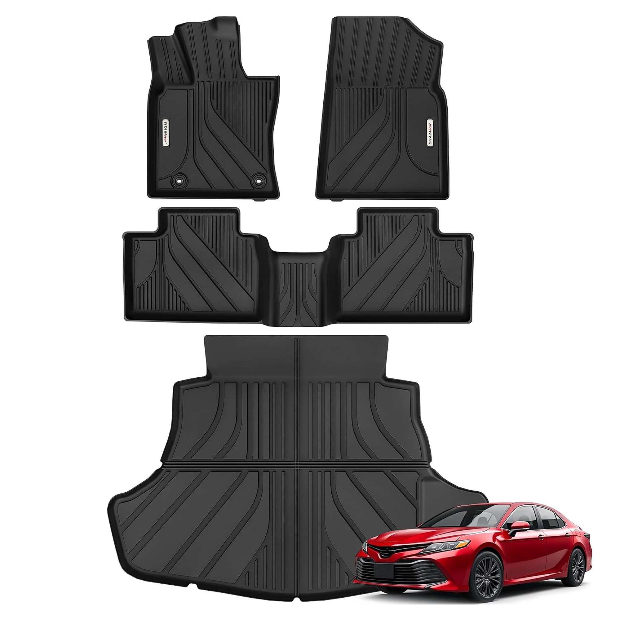 YITAMOTOR Floor Mats & Cargo Liner for 2025-2026 Toyota Camry Hybrid | TPE All Weather Mats