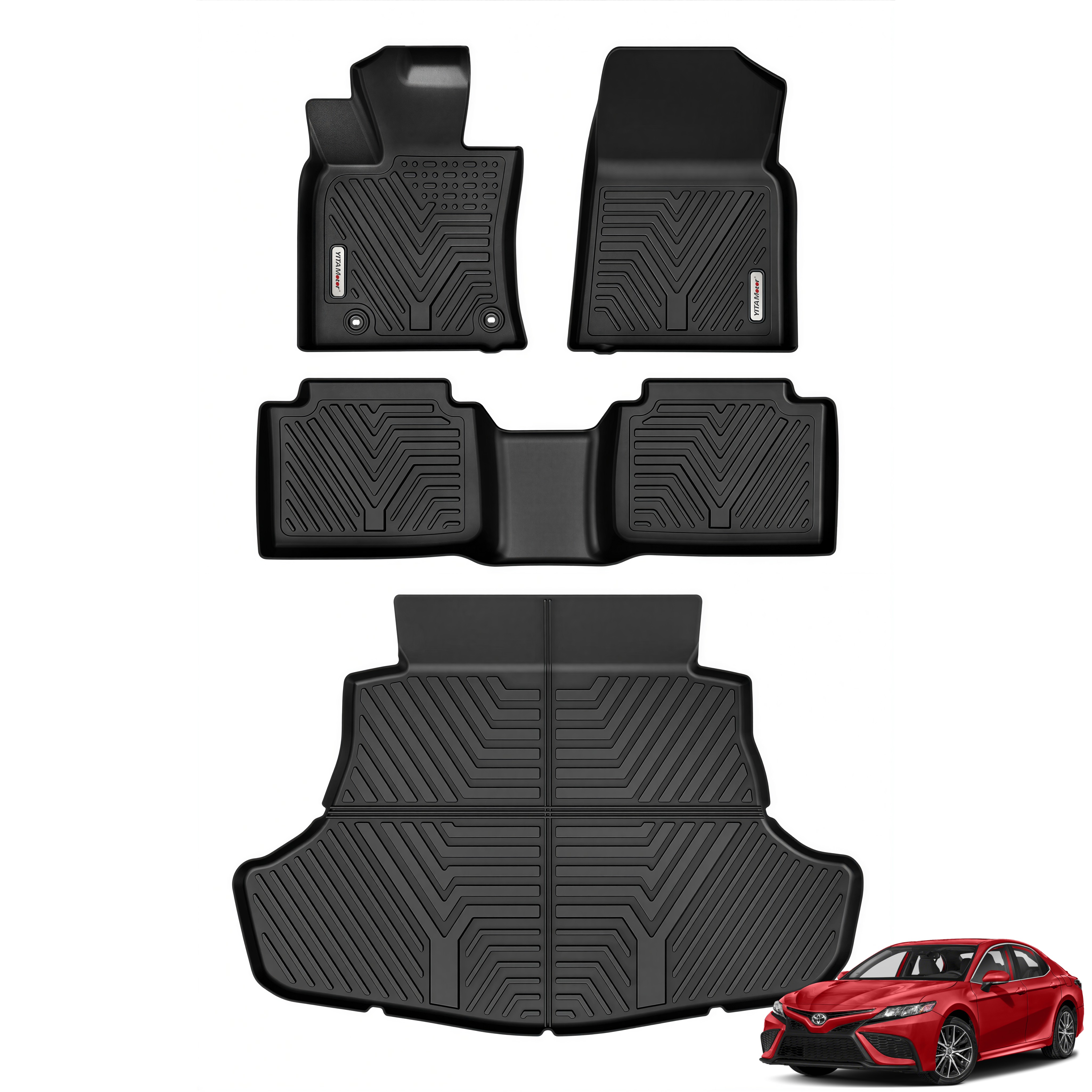 YITAMOTOR Floor Mats & Cargo Liner for 2018-2024 Toyota Camry | TPE