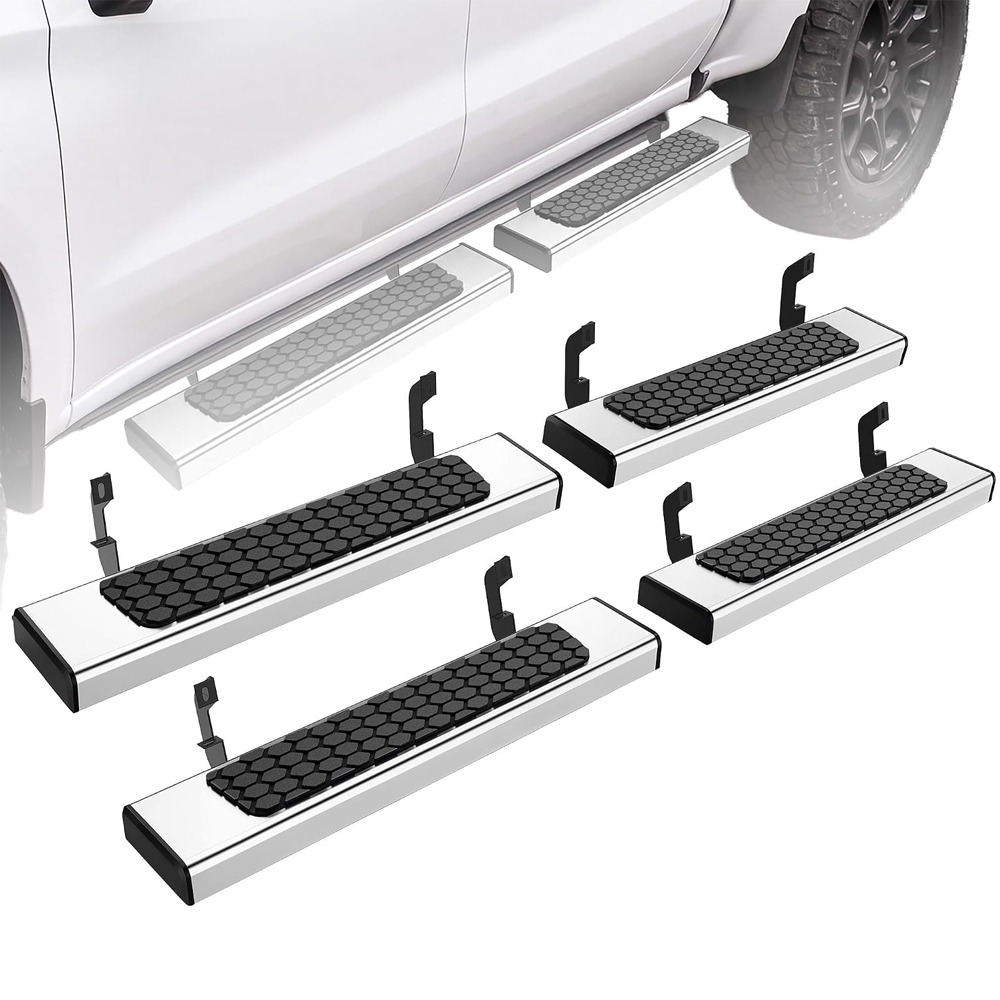 YITAMOTOR Split Drop Running Boards for 2019-2026 Chevy Silverado/GMC Sierra 1500 & 2020-2026 2500HD/3500HD Crew Cab, Chrome