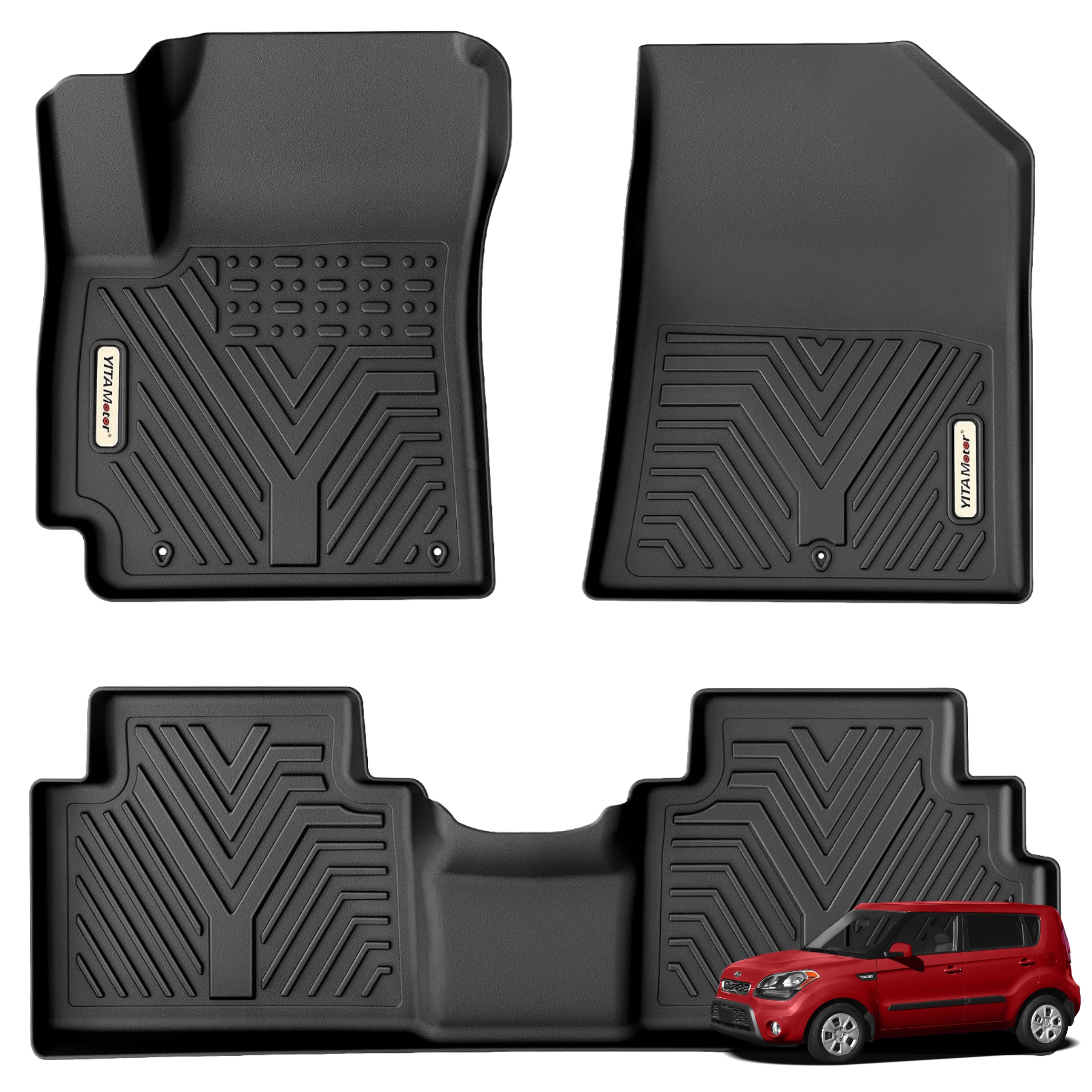 YITAMOTOR Floor Mats for Kia Soul 2020-2026 All Weather TPE Floor Liners